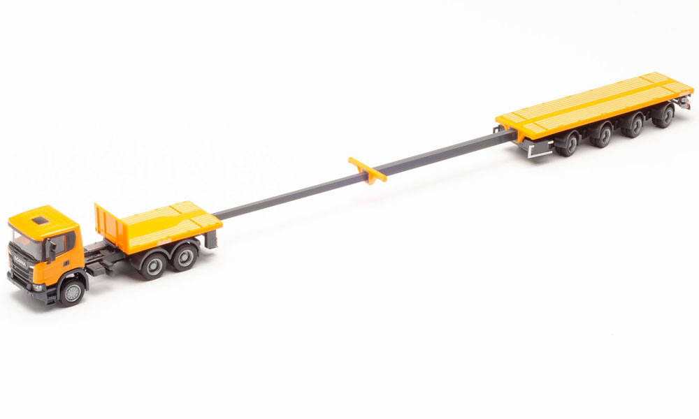 Herpa Scania CG 17 XT 6x6 Teletrailer Semitrailer Communal Orange 311403