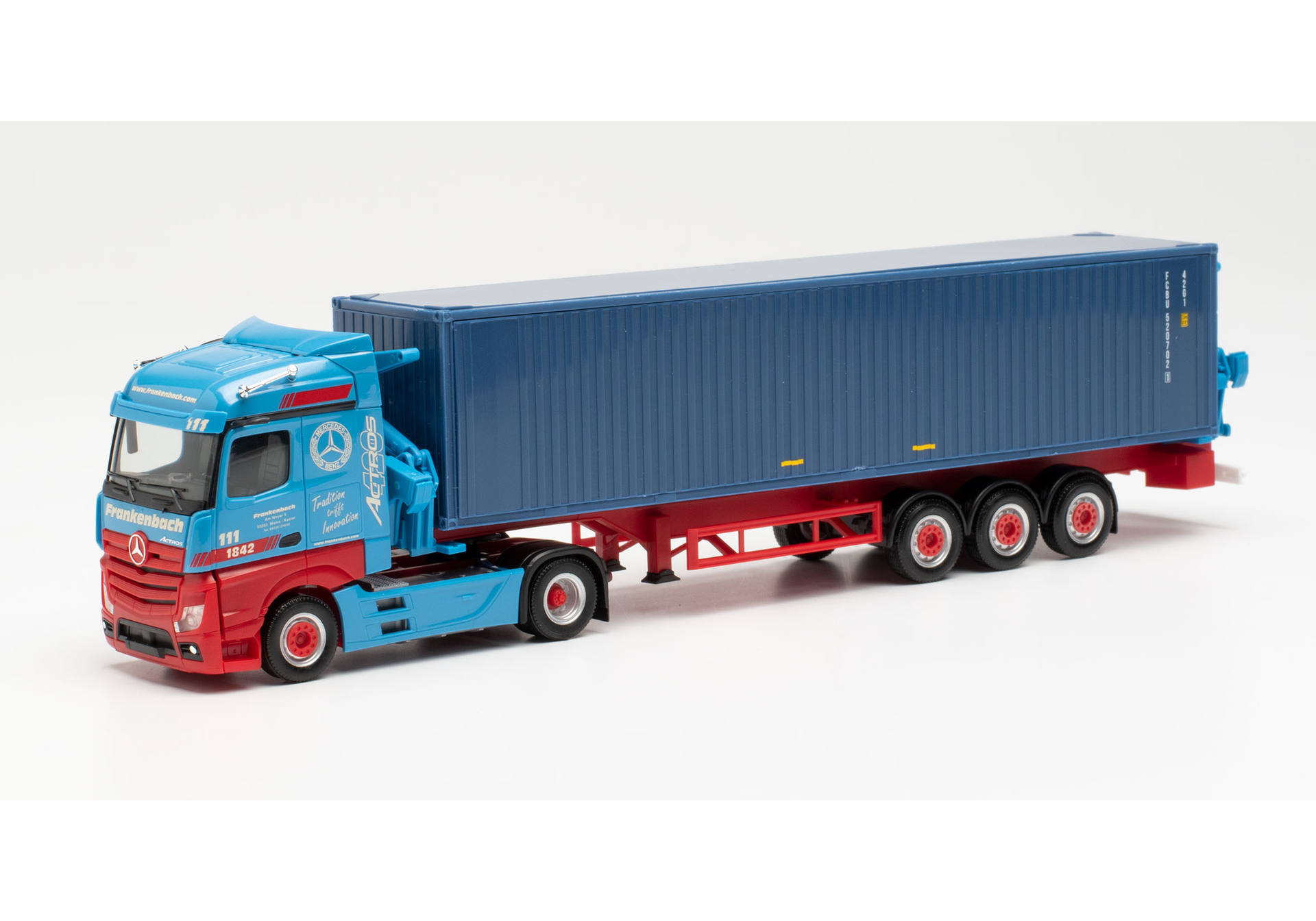 Herpa Mercedes Benz Actros Container Seitenlader Frankenbach