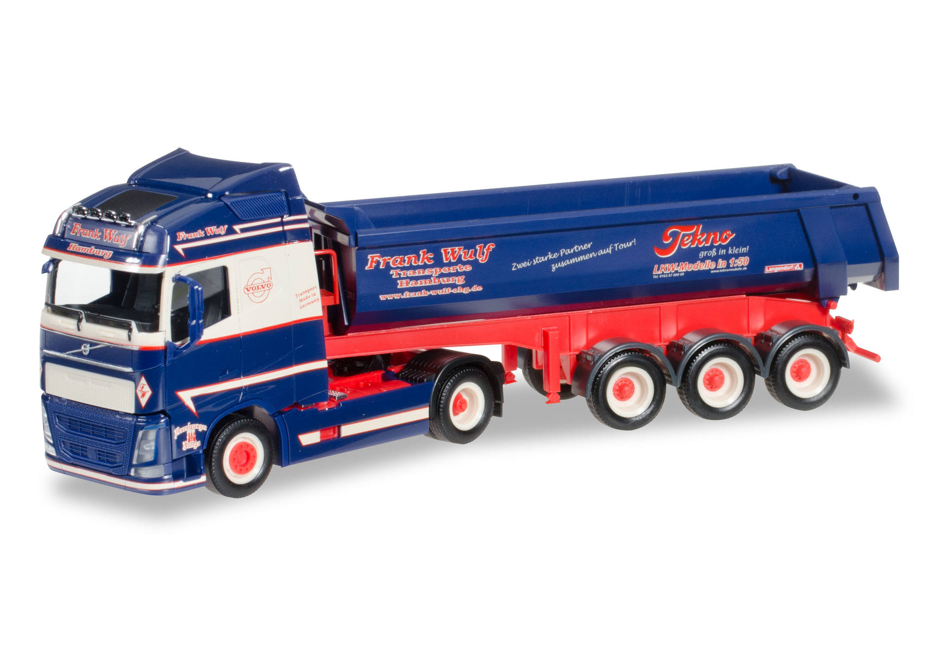 Herpa Volvo Fh Gl Dump Semitrailer Frank Wulf