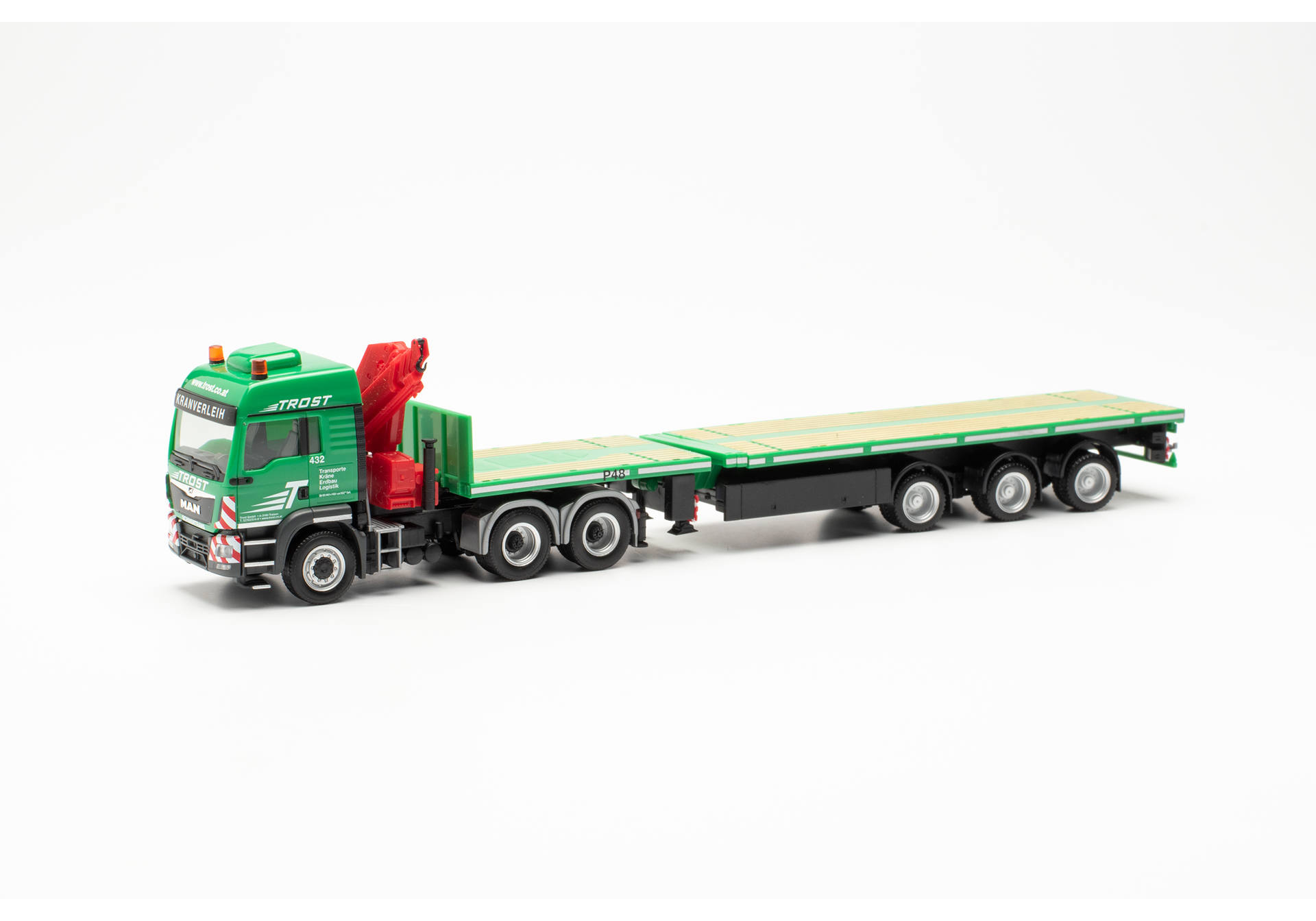 Herpa Man Tgs Lx Euro C X Mit Ladekran Und Teletrailer Trost