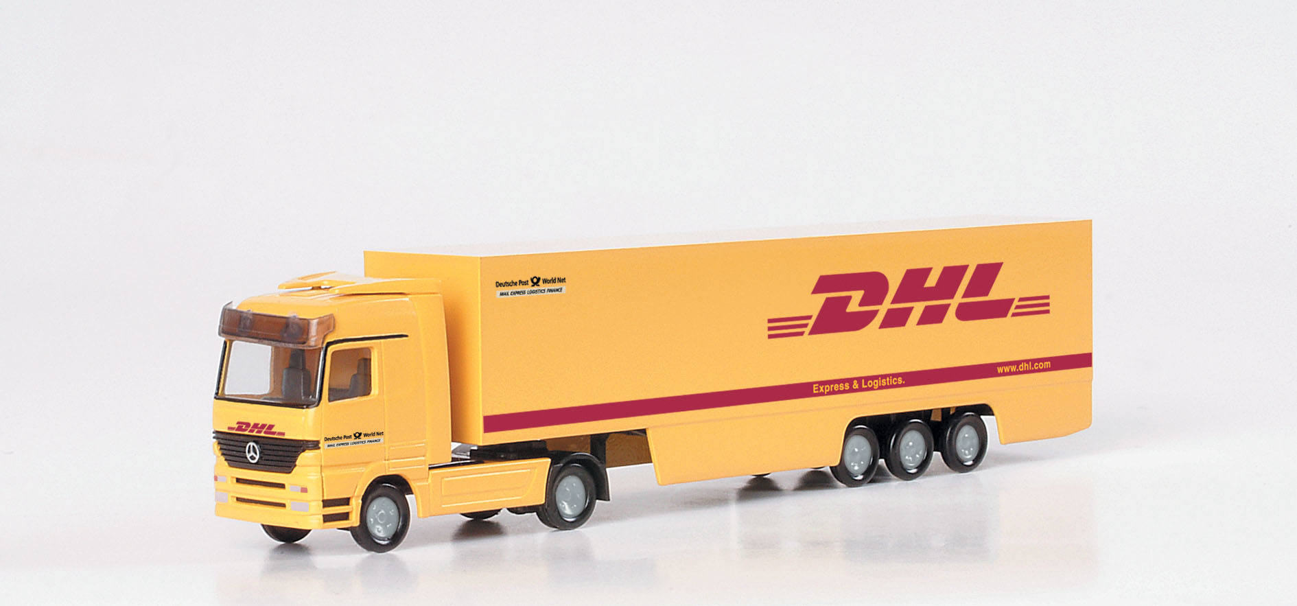 Herpa Mercedes Benz Actros LH Koffer Sattelzug DHL 065184