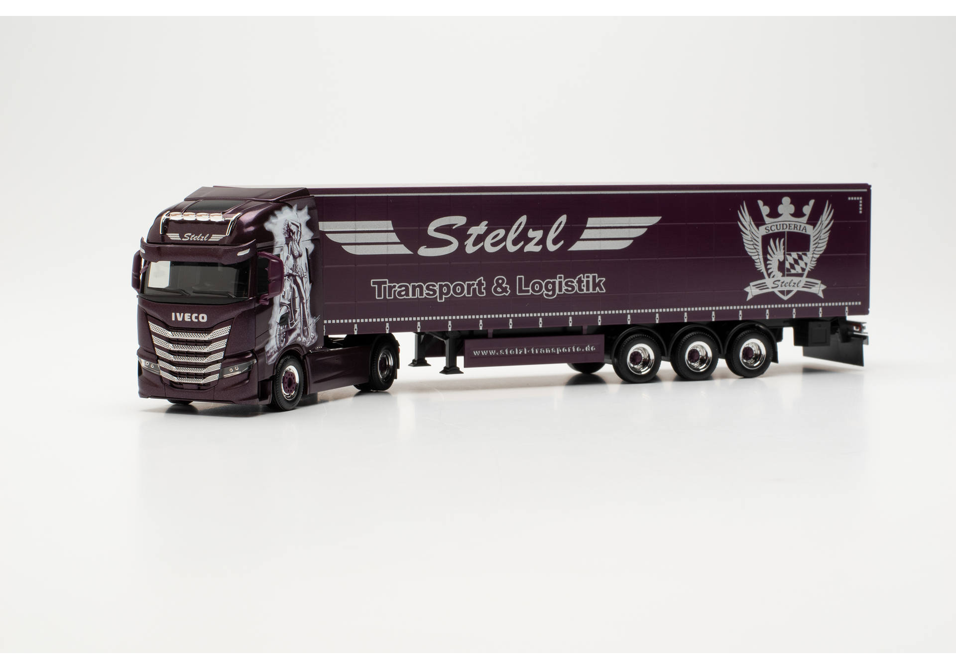 Herpa Iveco S Way Gardinenplanen Sattelzug Stelzl 949484