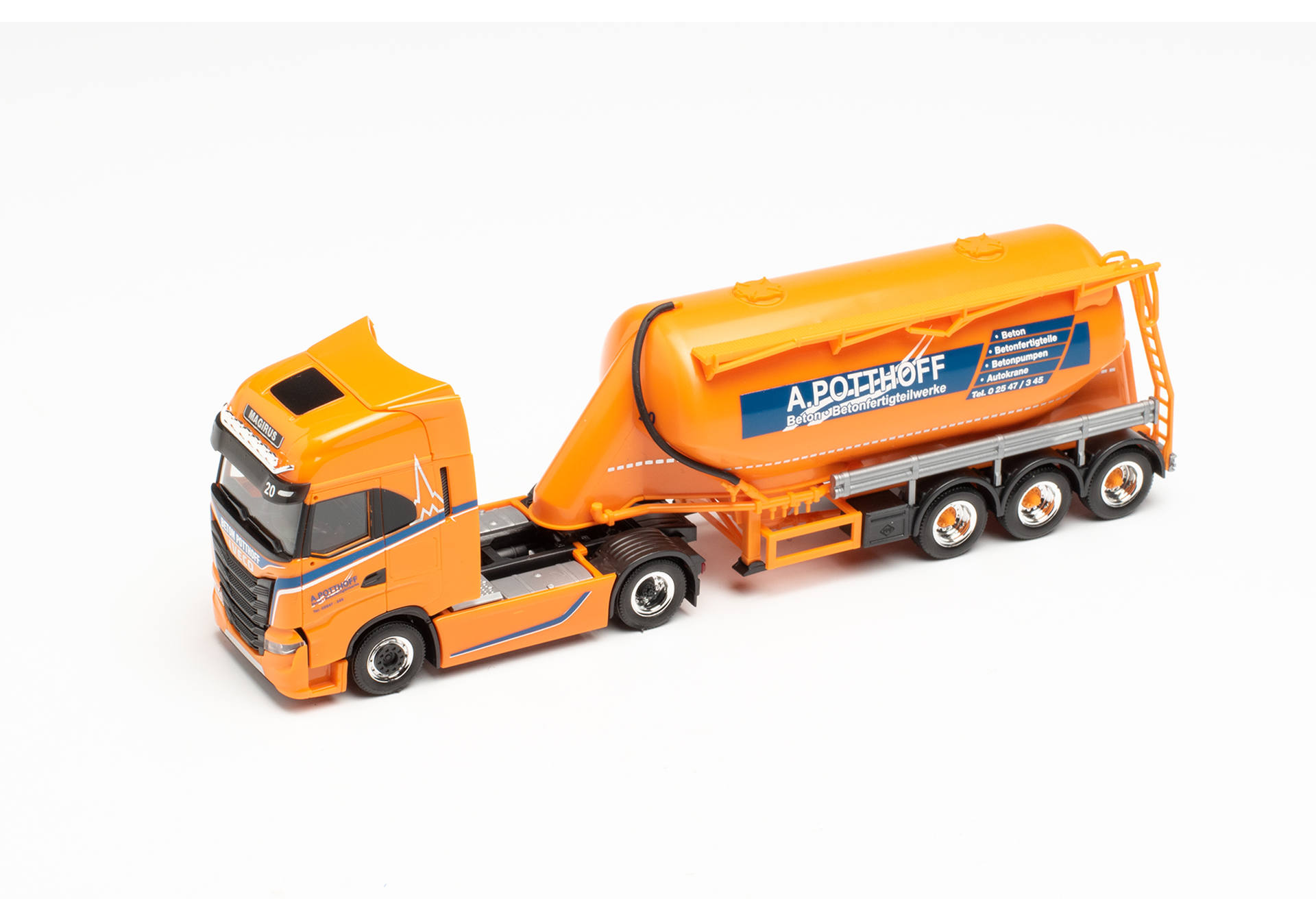 Herpa Iveco S Way Eutersilo Sattelzug Beton Potthoff