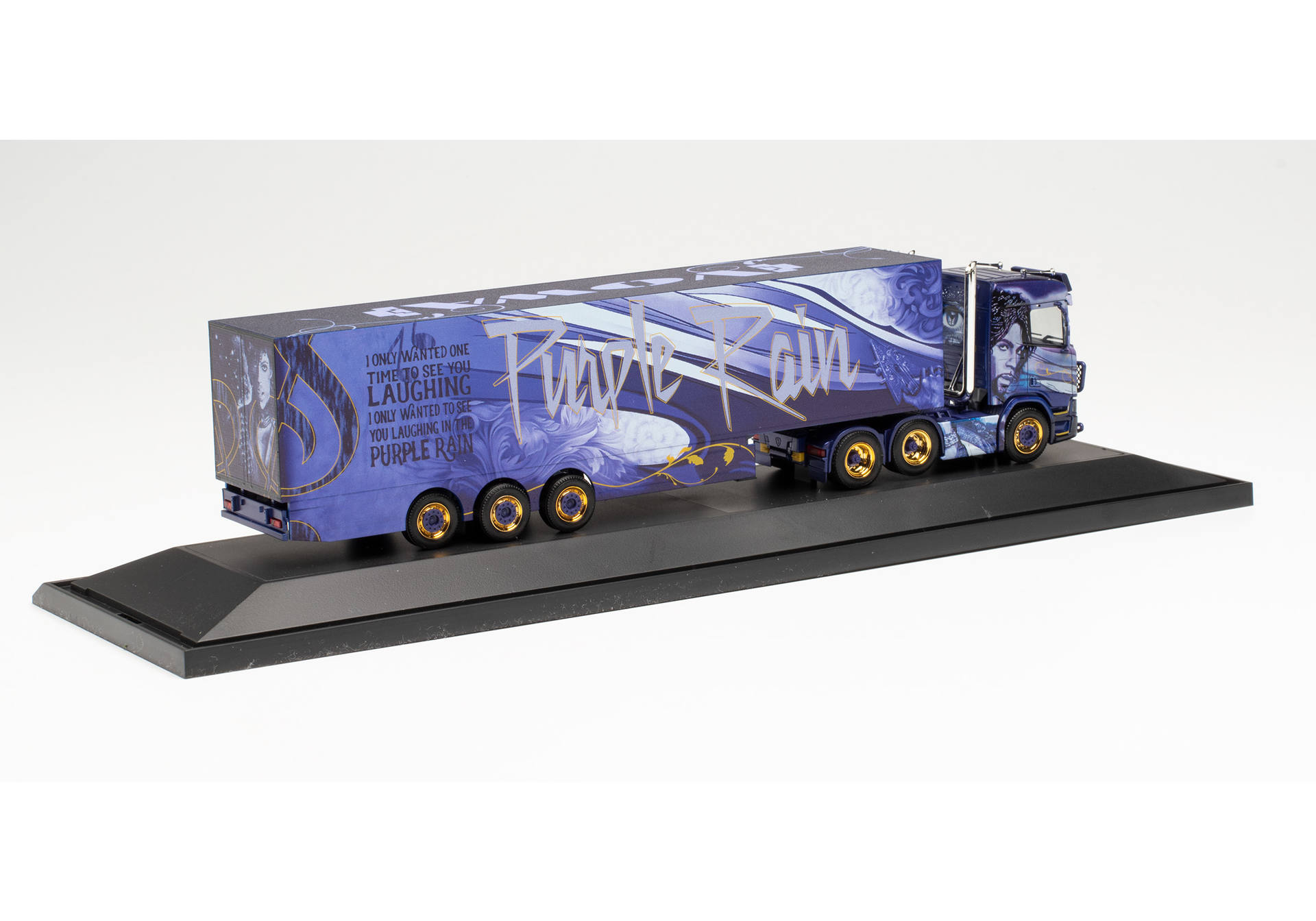 Herpa Scania CR 20 ND 6x4 Kühlkoffer Sattelzug Von Wartburg Purple