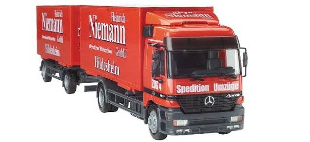 Herpa Mercedes Benz Actros L Wechselkoffer H Ngerzug Spedition Niemann