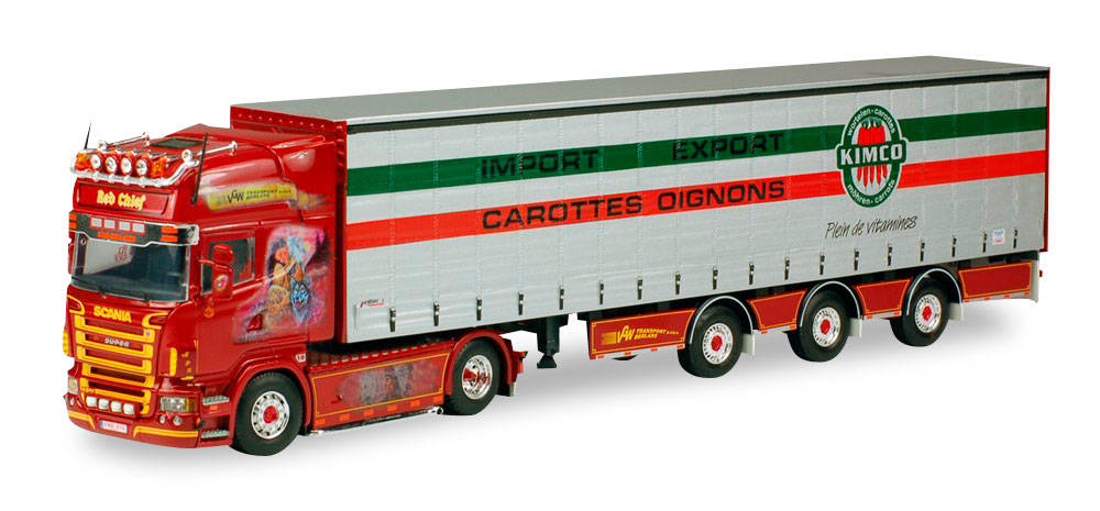 Herpa Scania R TL Gardinenplanen Sattelzug VGW Transport 80462972