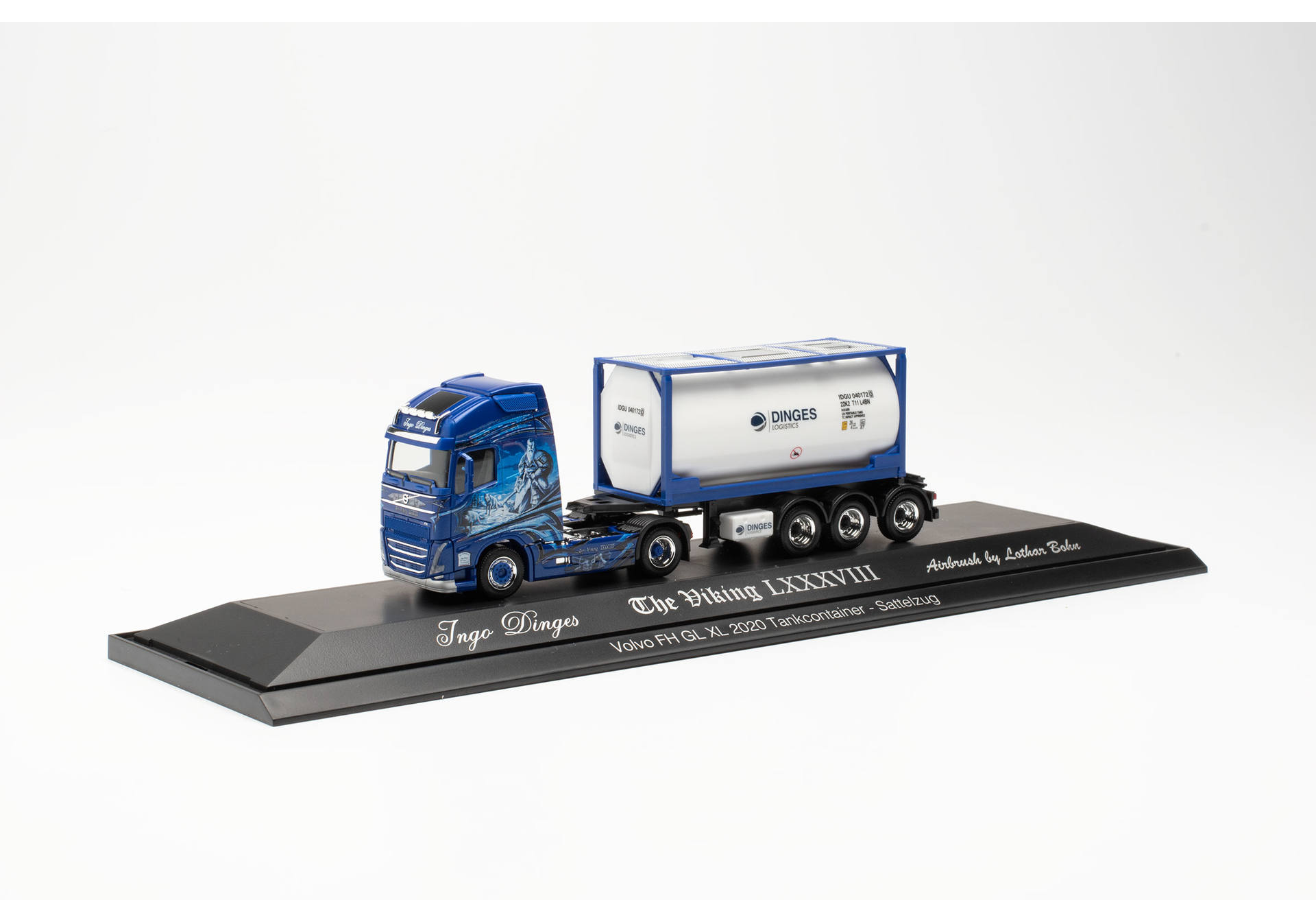 Herpa Volvo Fh Gl Xl Tank Container Semitrailer Ingo Dinges