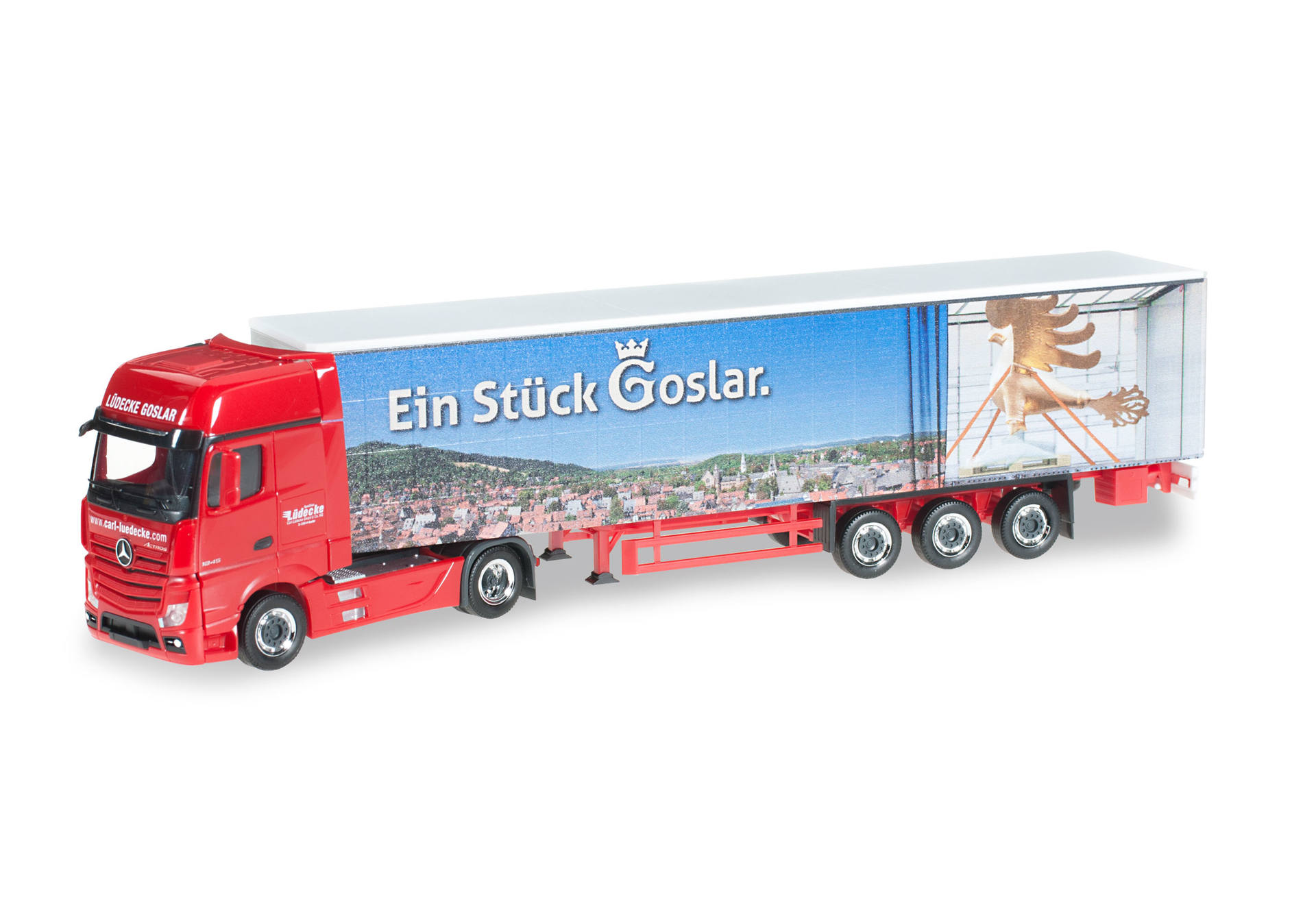 Herpa Mercedes Benz Actros Gigaspace Gardinenplanen Sattelzug Goslar