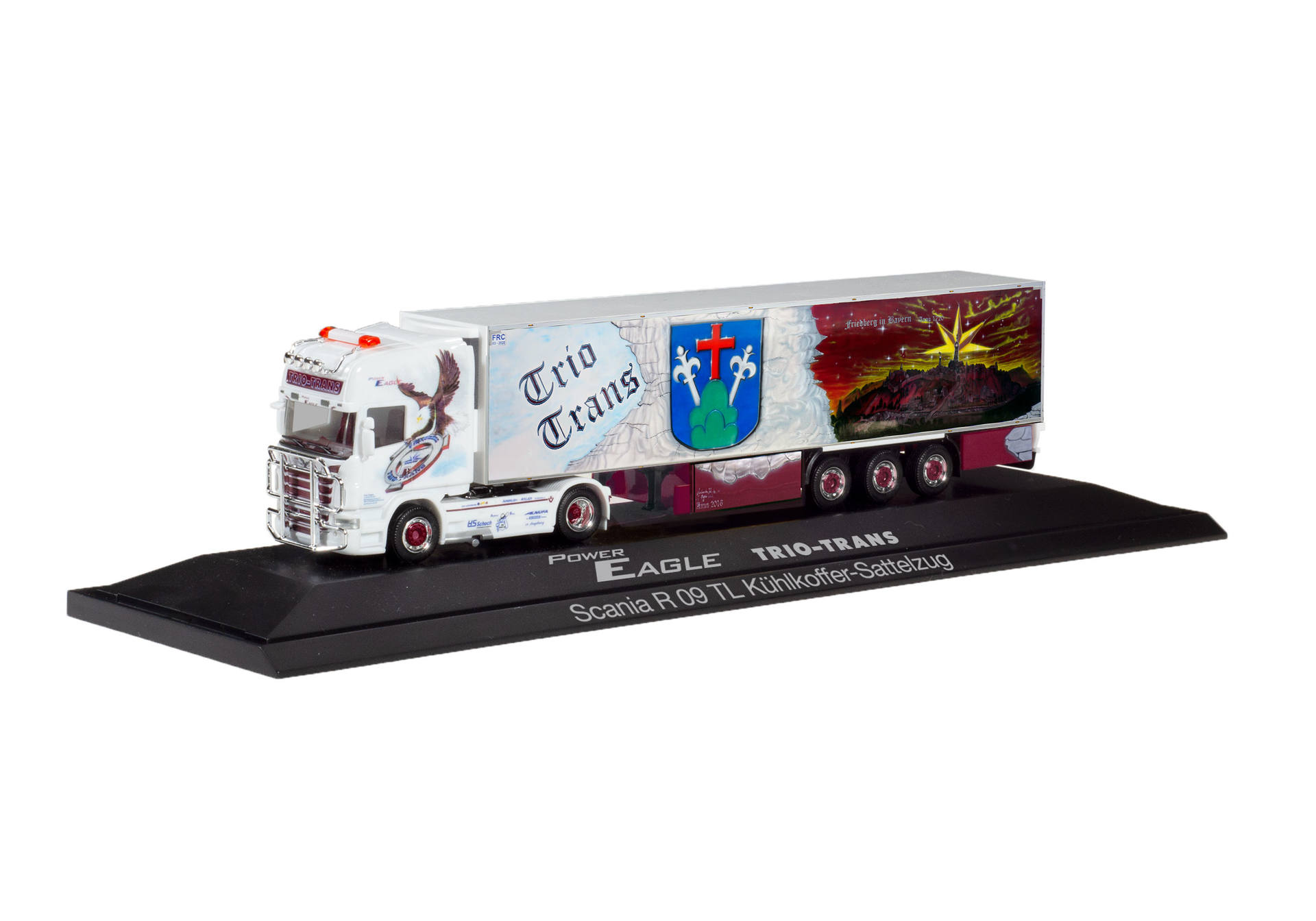 Herpa Scania R Tl K Hlkoffer Sattelzug Trio Trans Power Eagle