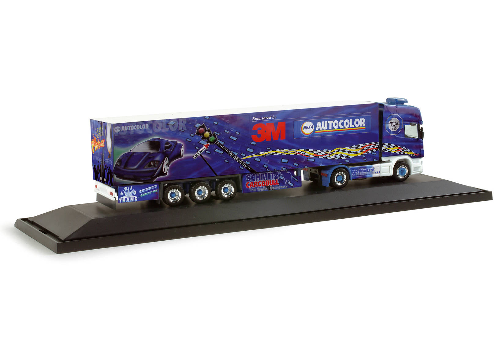 Herpa Scania R TL Kühlkoffer Sattelzug Trio Trans 3M 121286