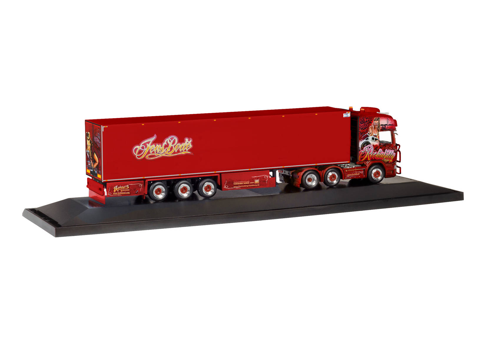 Herpa Scania R TL 6x2 Kühlkoffer Sattelzug TSU Bode Rockabilly Truck