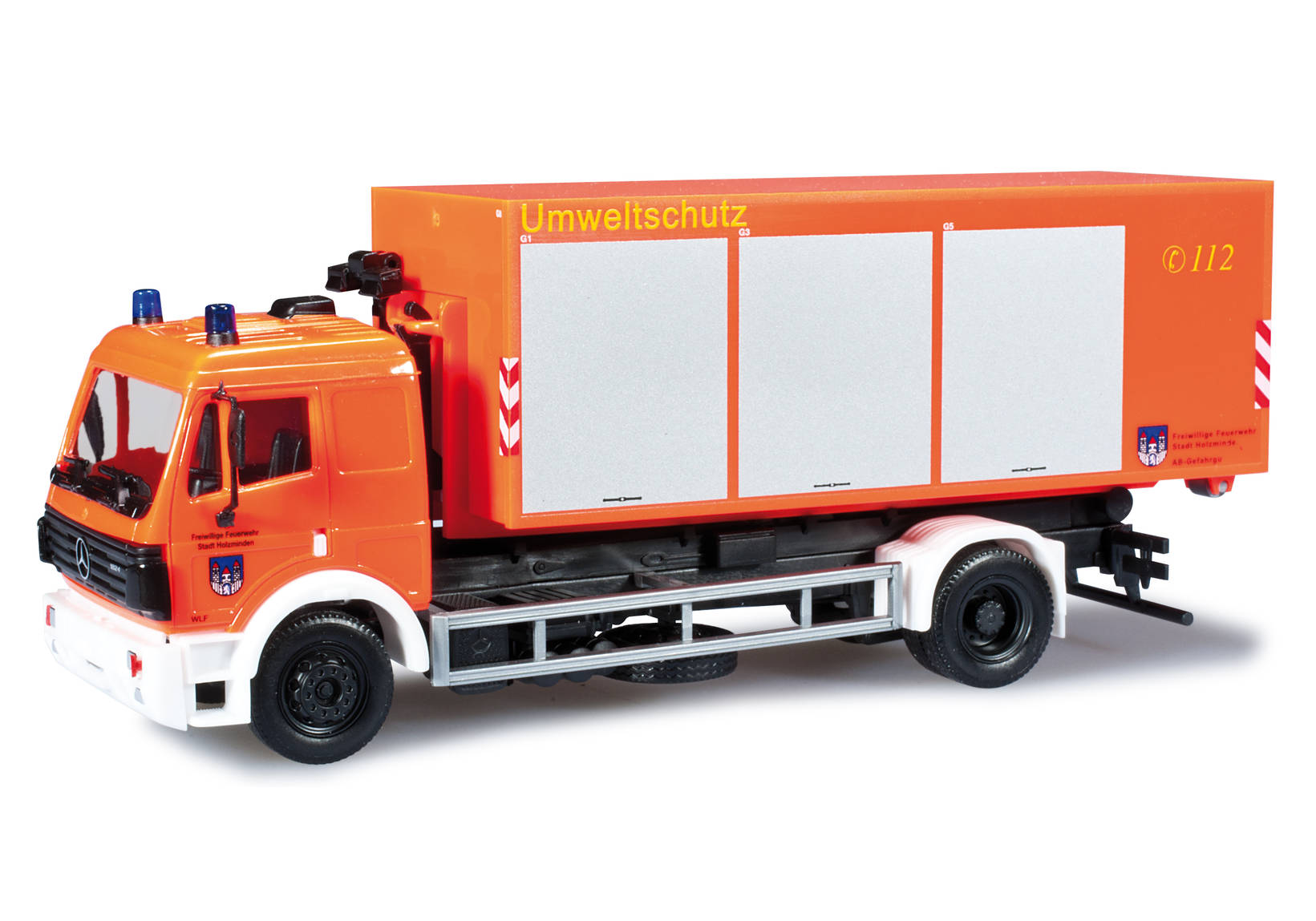 Herpa Mercedes Benz Sk Abrollcontainer Lkw Feuerwehr Holzminden