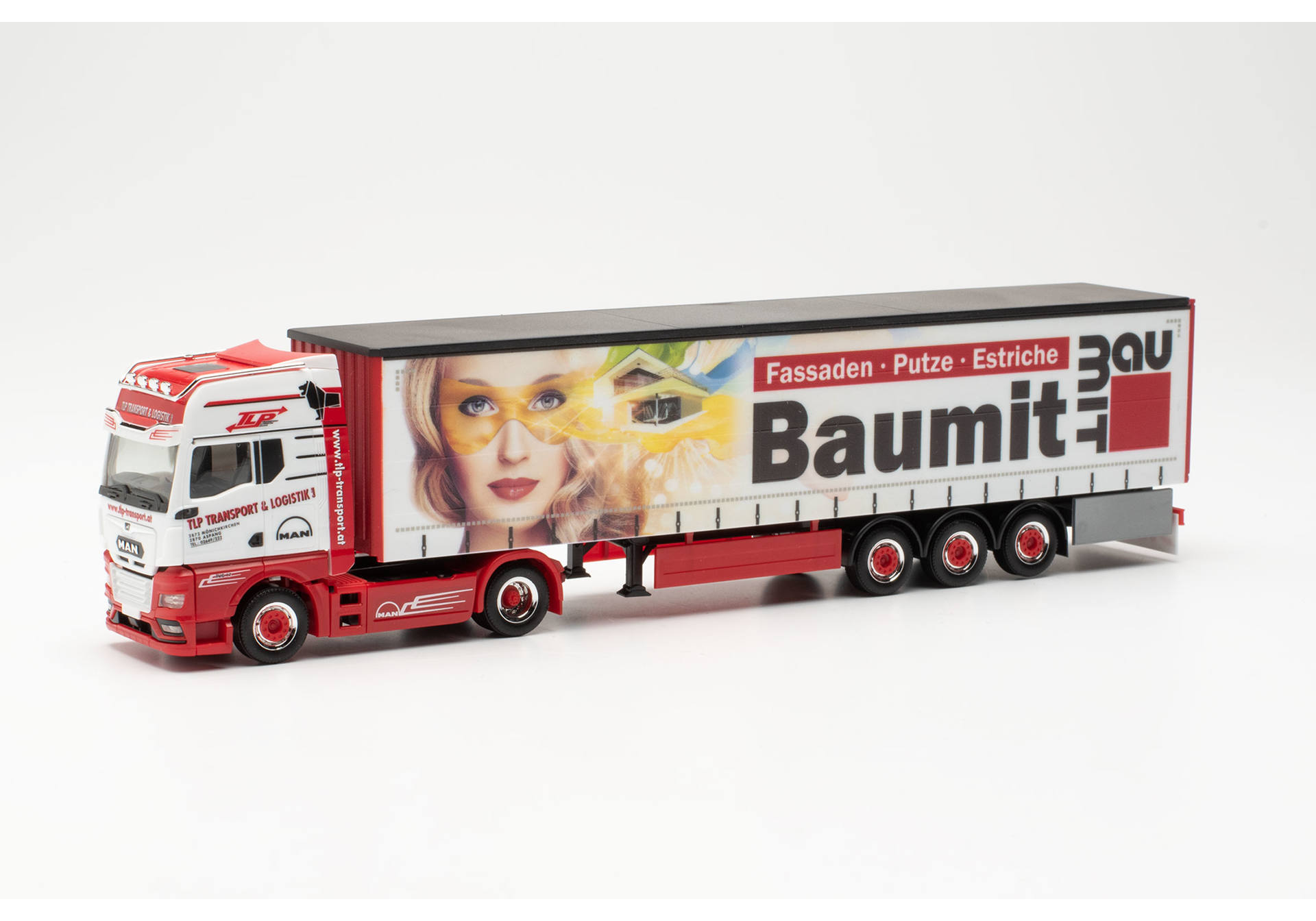 MAN TGX GX Gardinenplanen Sattelzug TLP baumit Österreich Aspang