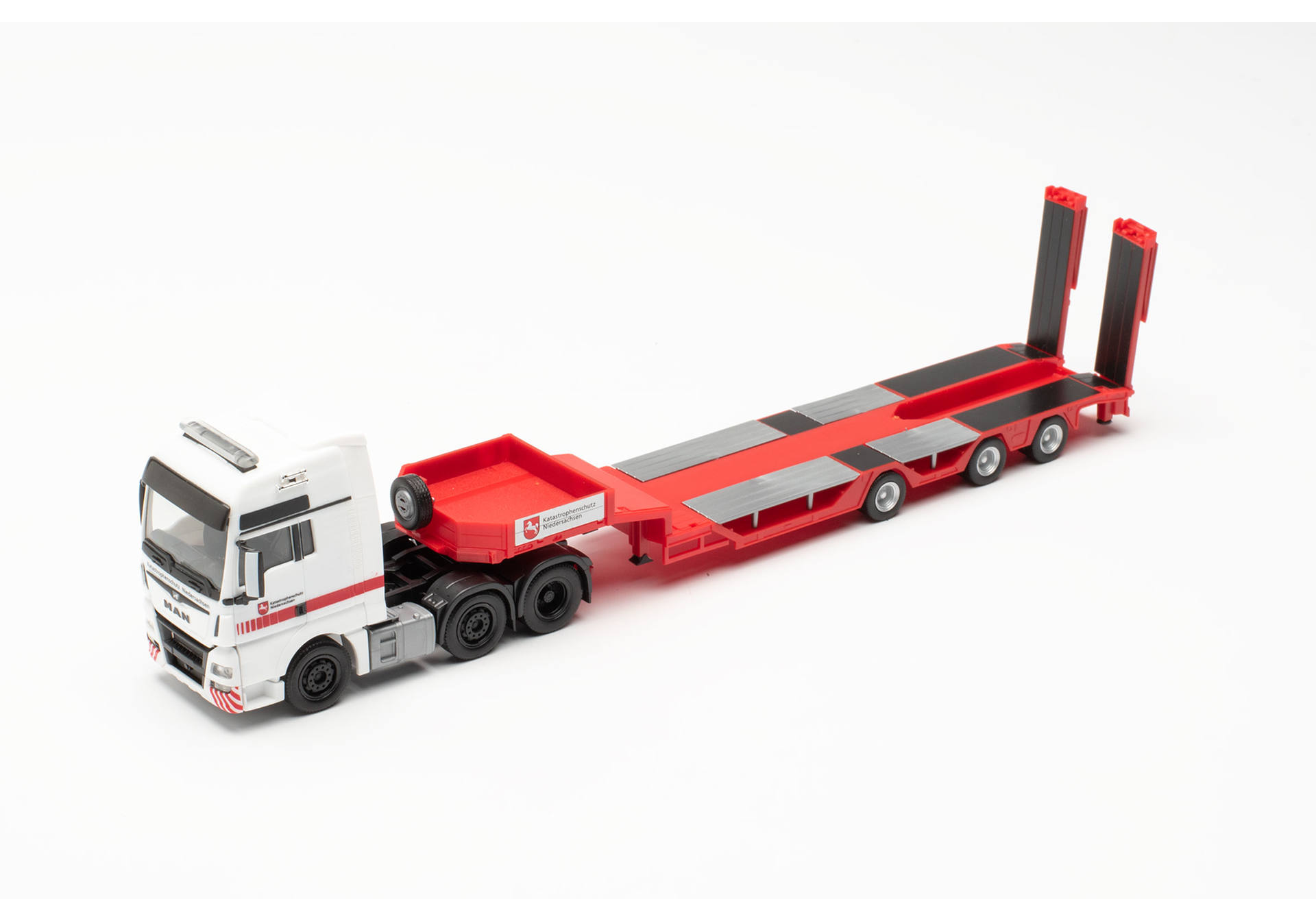 Herpa Man Tgx Xxl X Allrounder Tieflade Sattelzug Katastrophenschutz