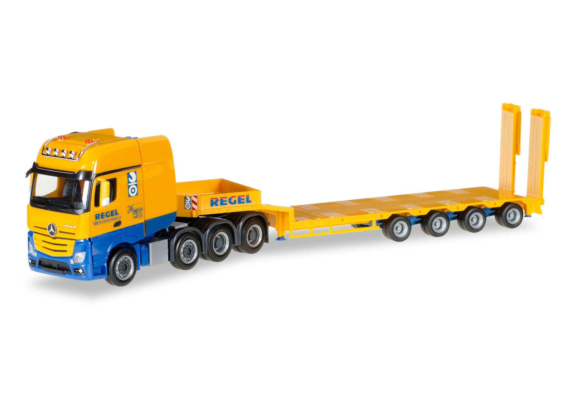 Herpa Mercedes Benz Actros SLT Low Boy Semitrailer Regel 306027