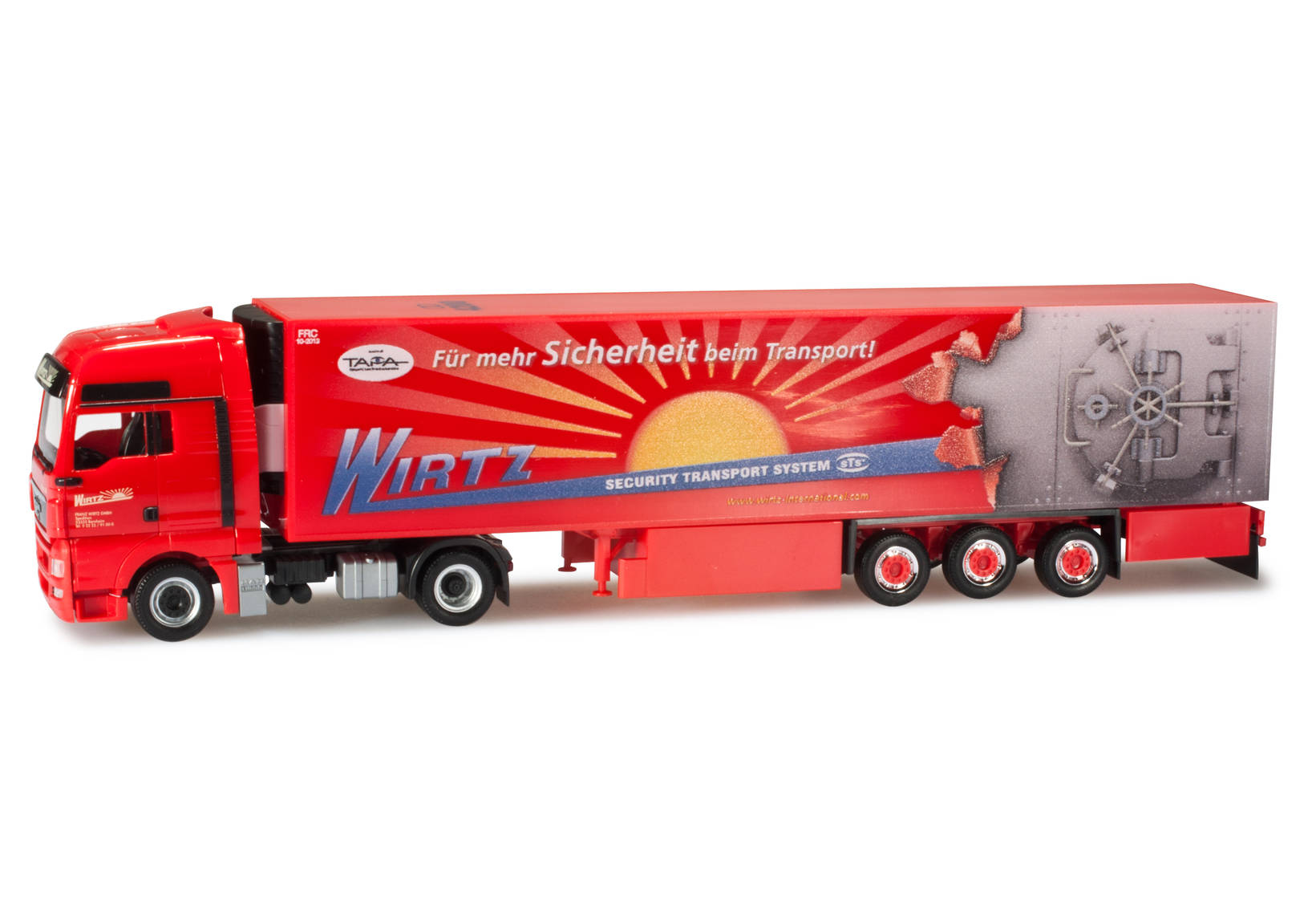 Herpa MAN TGX XXL Refrigerated Semitrailer Wirtz Tresor 904735