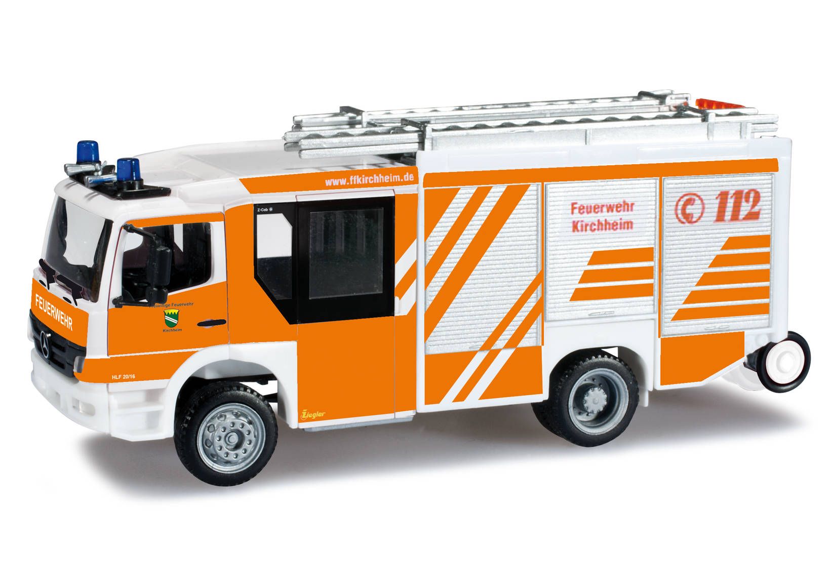 Herpa Mercedes Benz Atego Ziegler Z Cab Kirchheim Fire Department 090704