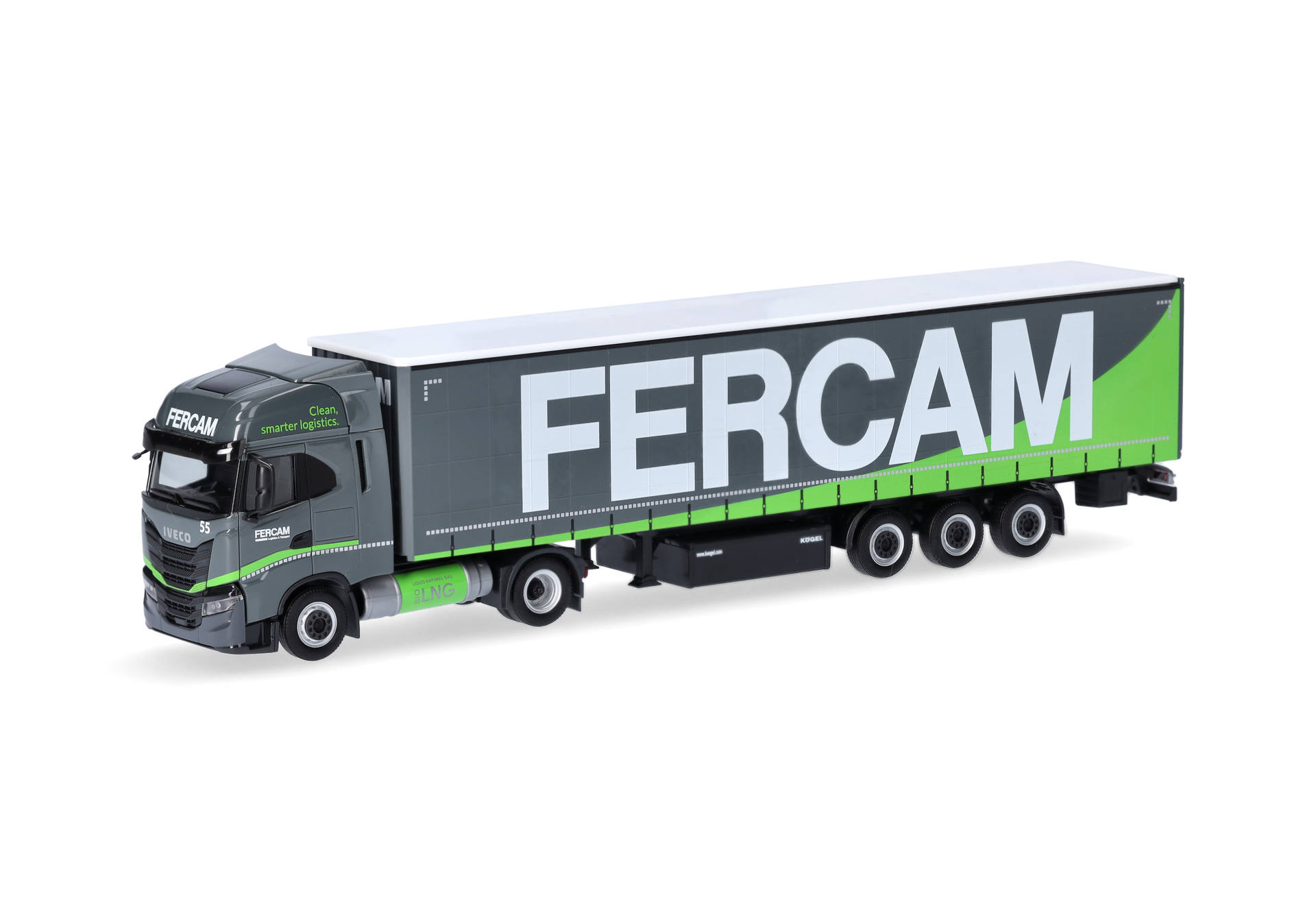 Iveco S-Way LNG Gardinenplanen-Sattelzug "Fercam" (Italien / Bozen)