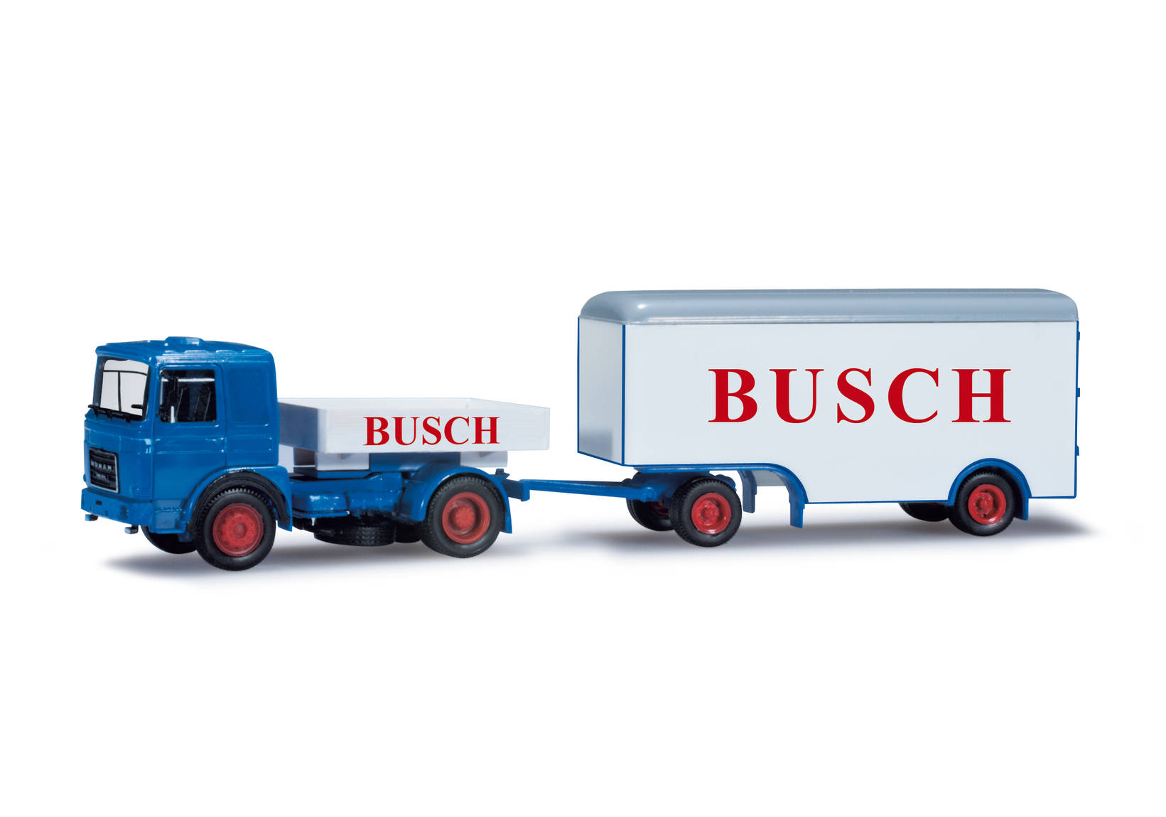 Roman Diesel Zugmaschine mit Ballastpritsche und Anhänger "Circus Busch"