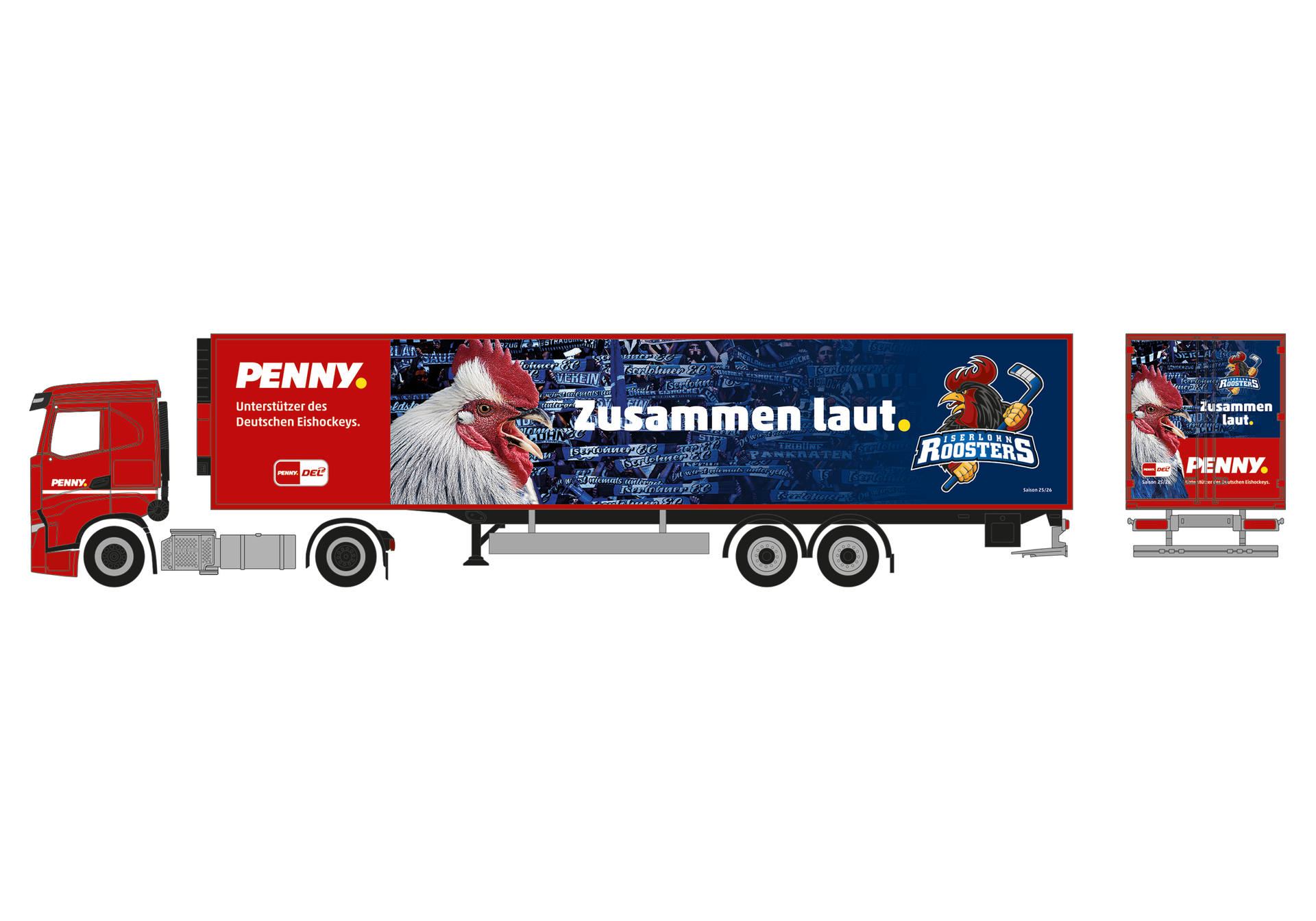 Iveco S-Way Kühlkoffer-Sattelzug "PENNY DEL / Iserlohn Roosters"