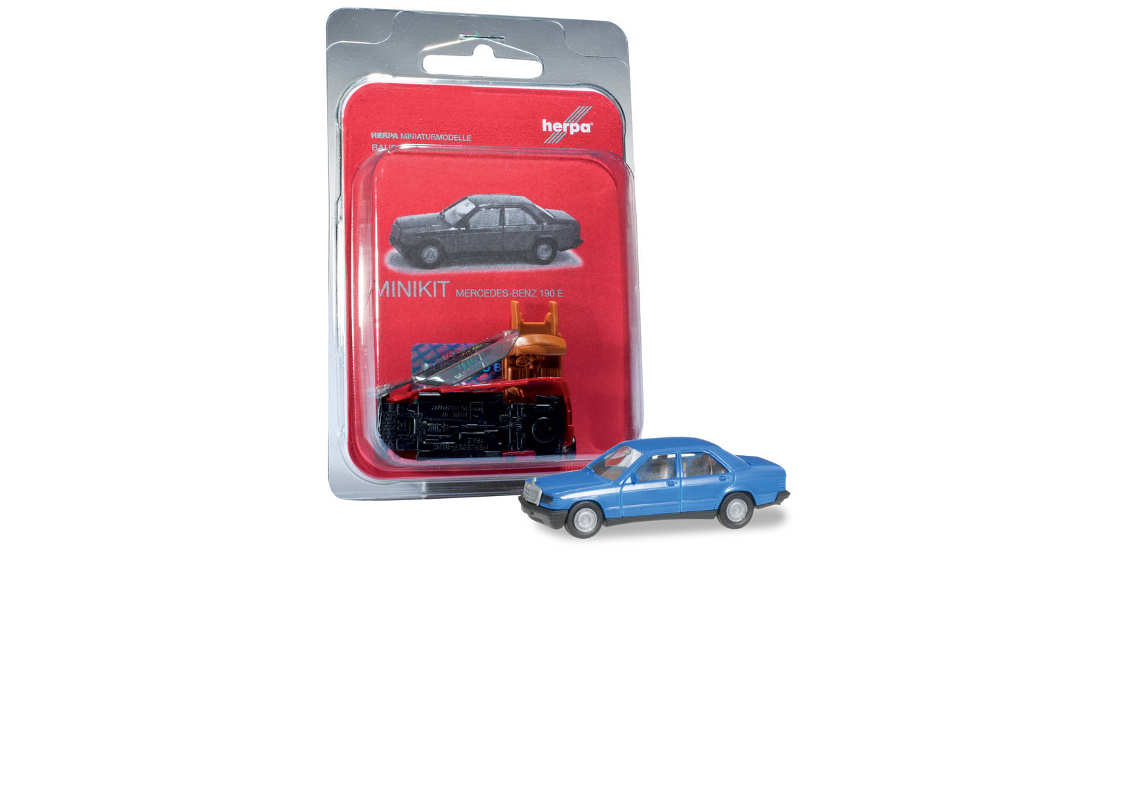 Herpa MiniKit: Mercedes-Benz 190 E, traffic blue