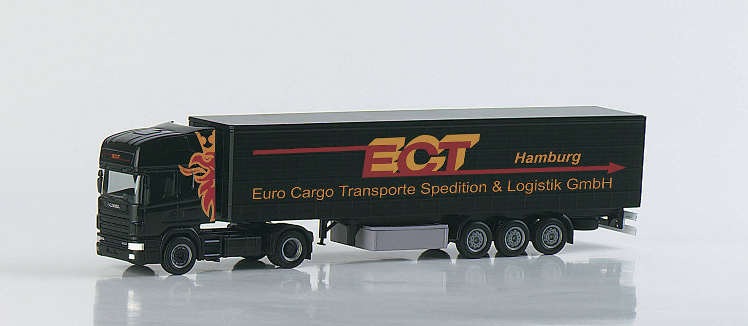 Scania 164 TL curtain tarp semitrailer "ECT"