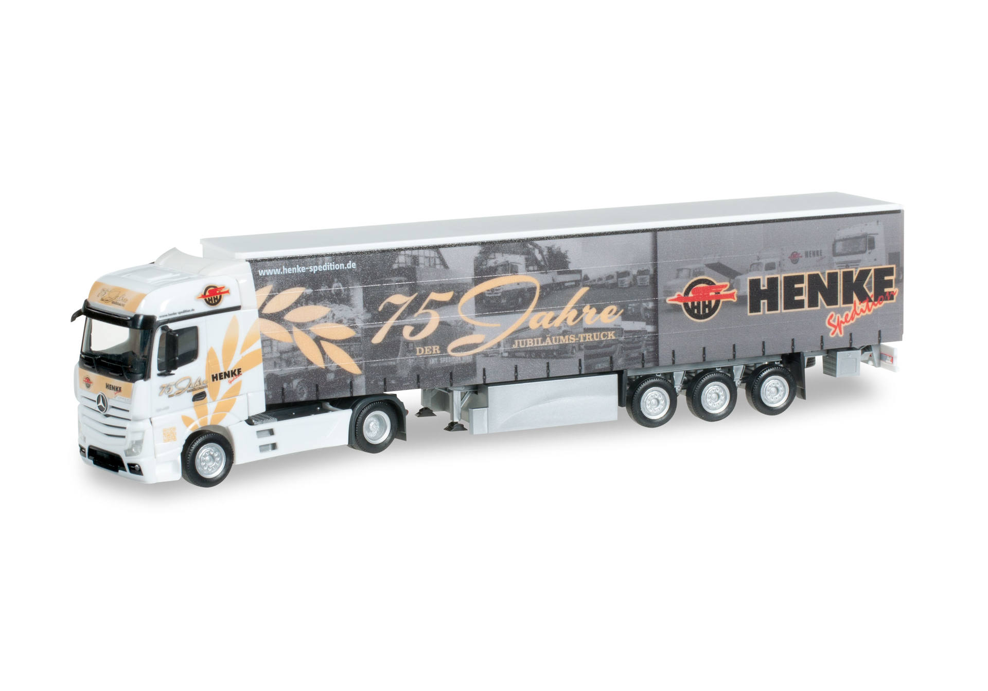 Mercedes-Benz Actros Bigspace Gardinenplanen-Sattelzug "Henke"