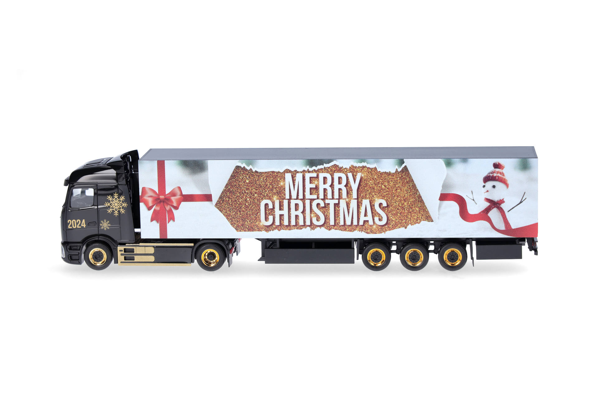 Mercedes-Benz eActros 600 Procabin box semitrailer truck "Christmas 2024"