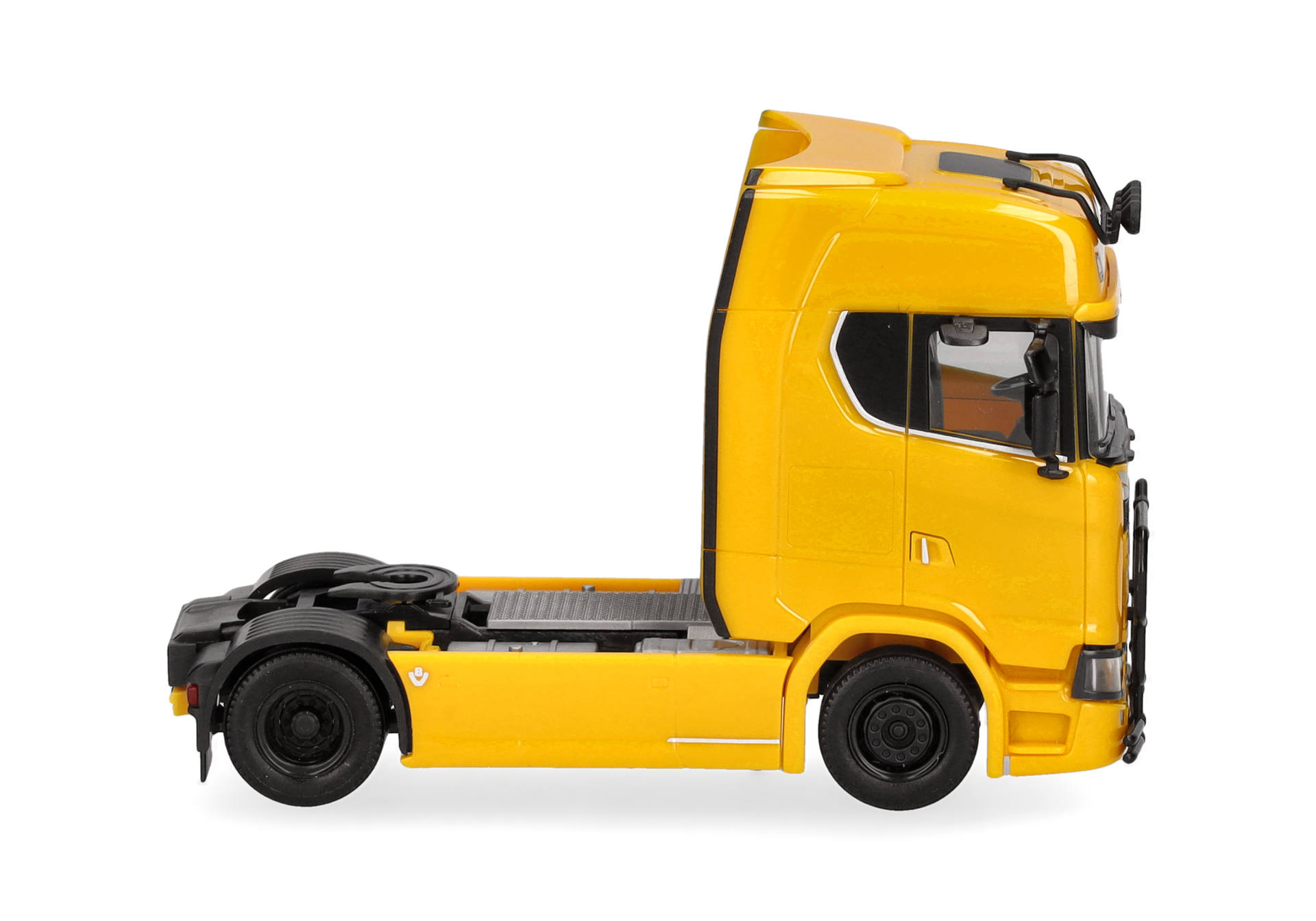 Scania CS 20 HD rigid tractor with light bar and bull bumper, 2axles, broom yellow