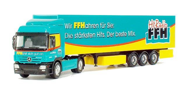 Mercedes-Benz Actros LH box semitrailer "FFH broadcasting station"