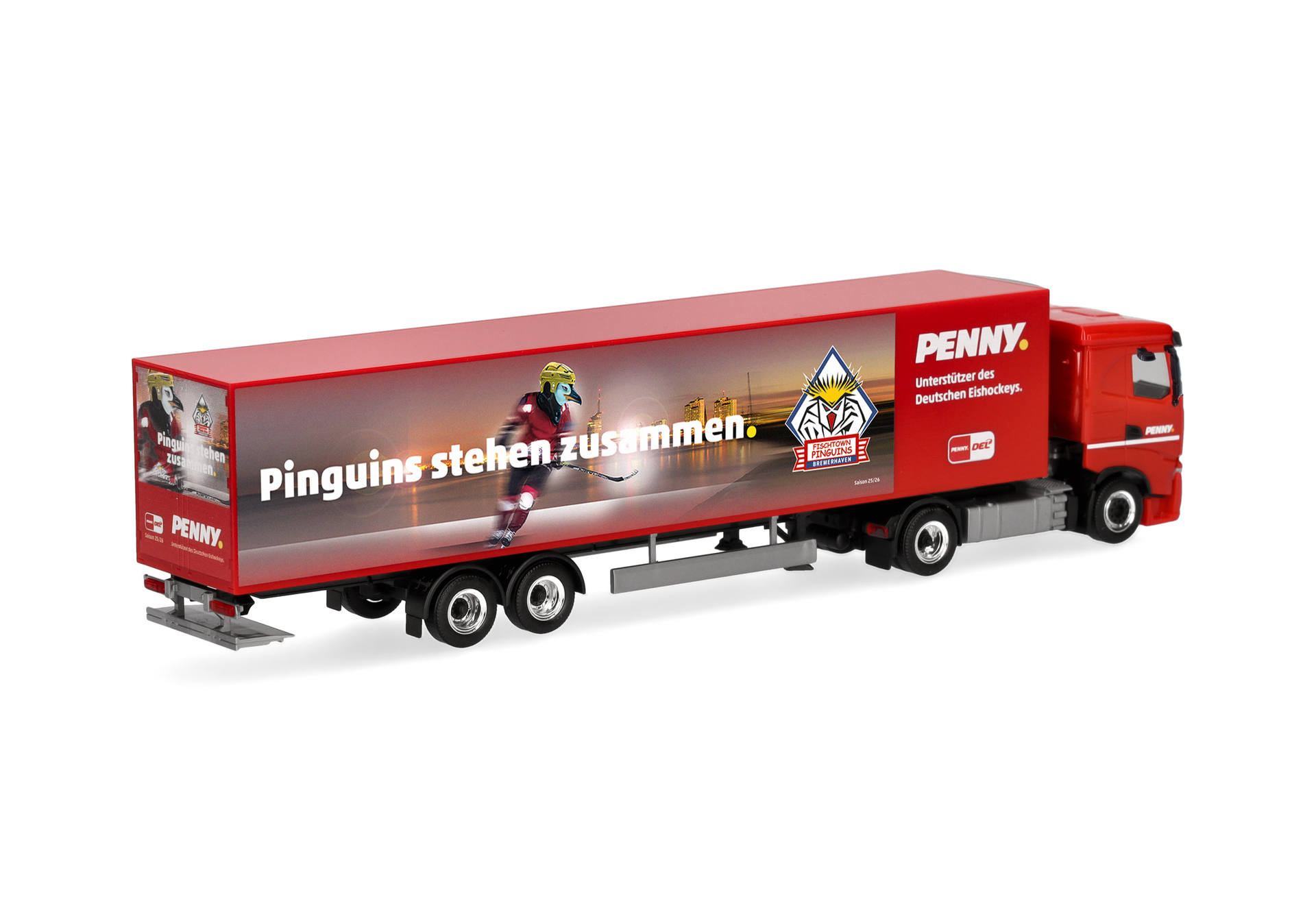 trailer, red, graphics, ice hockey, branding, truck, trailer, red, advertising, model