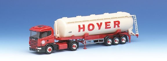 Scania 124 HL Kippsilo saddle train 2a/3a