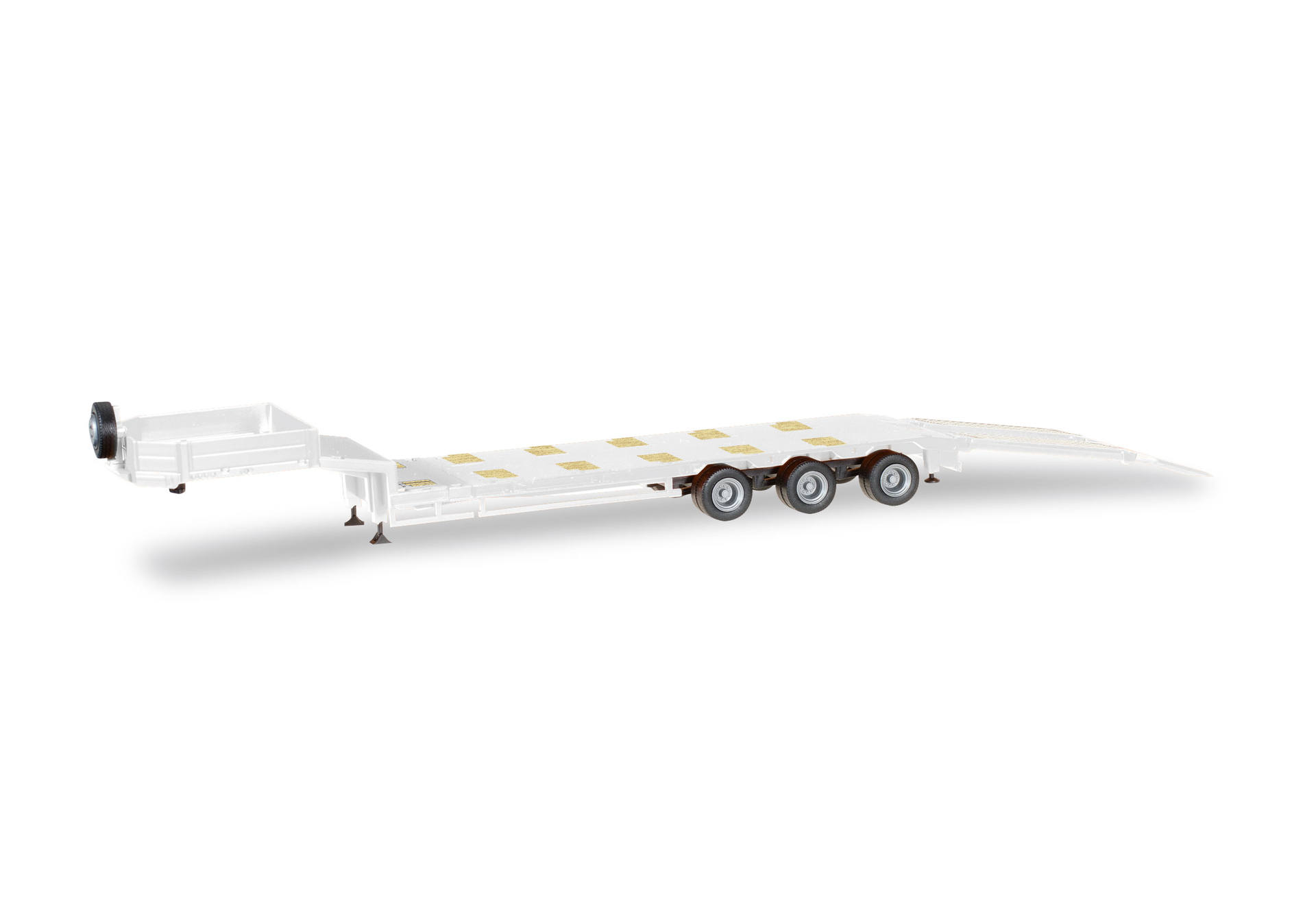 Goldhofer low boy trailer 3-axle with assembled chutes, white