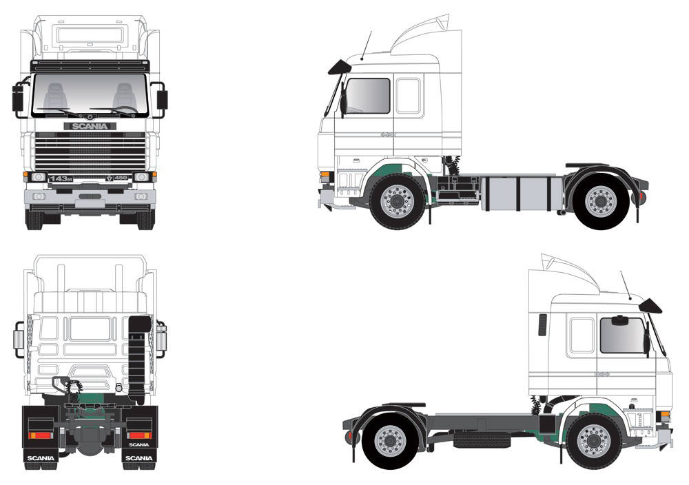 Herpa Scania 143 4x2 rigid tractor 80461976