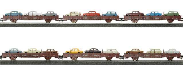 Roco / Herpa-Waggon-Set mit Beladung