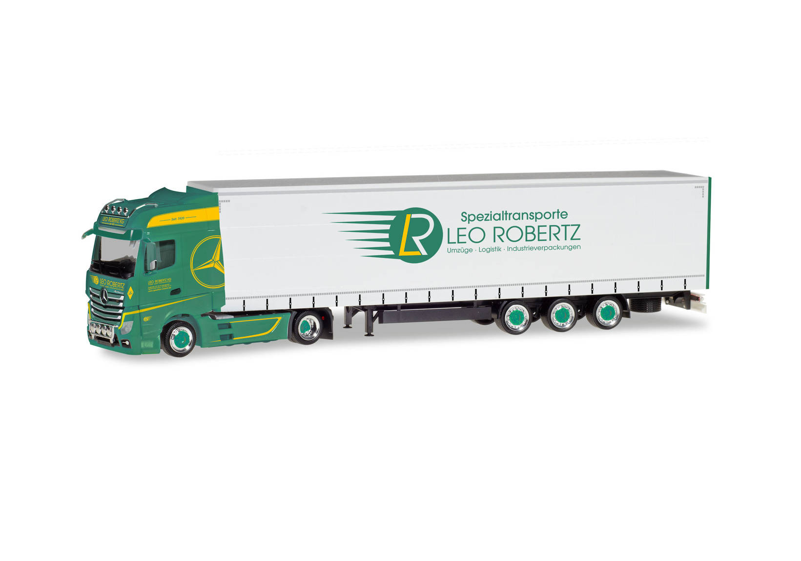 Mercedes-Benz Actros Gigaspace Lowliner semitrailer "Leo Robertz"