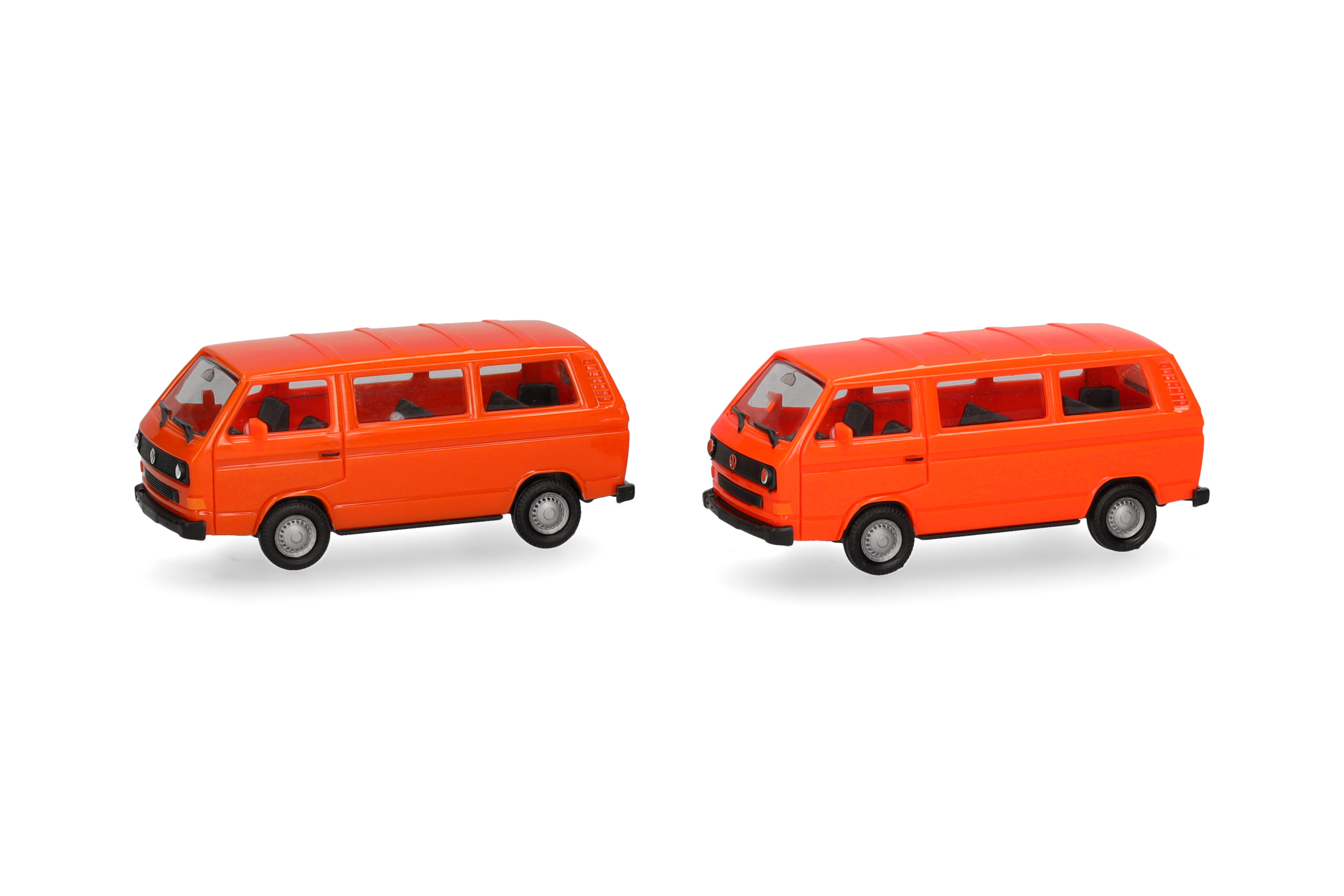 Herpa MiniKit Volkswagen (VW) T3 van, bright red and orange, 2 pieces