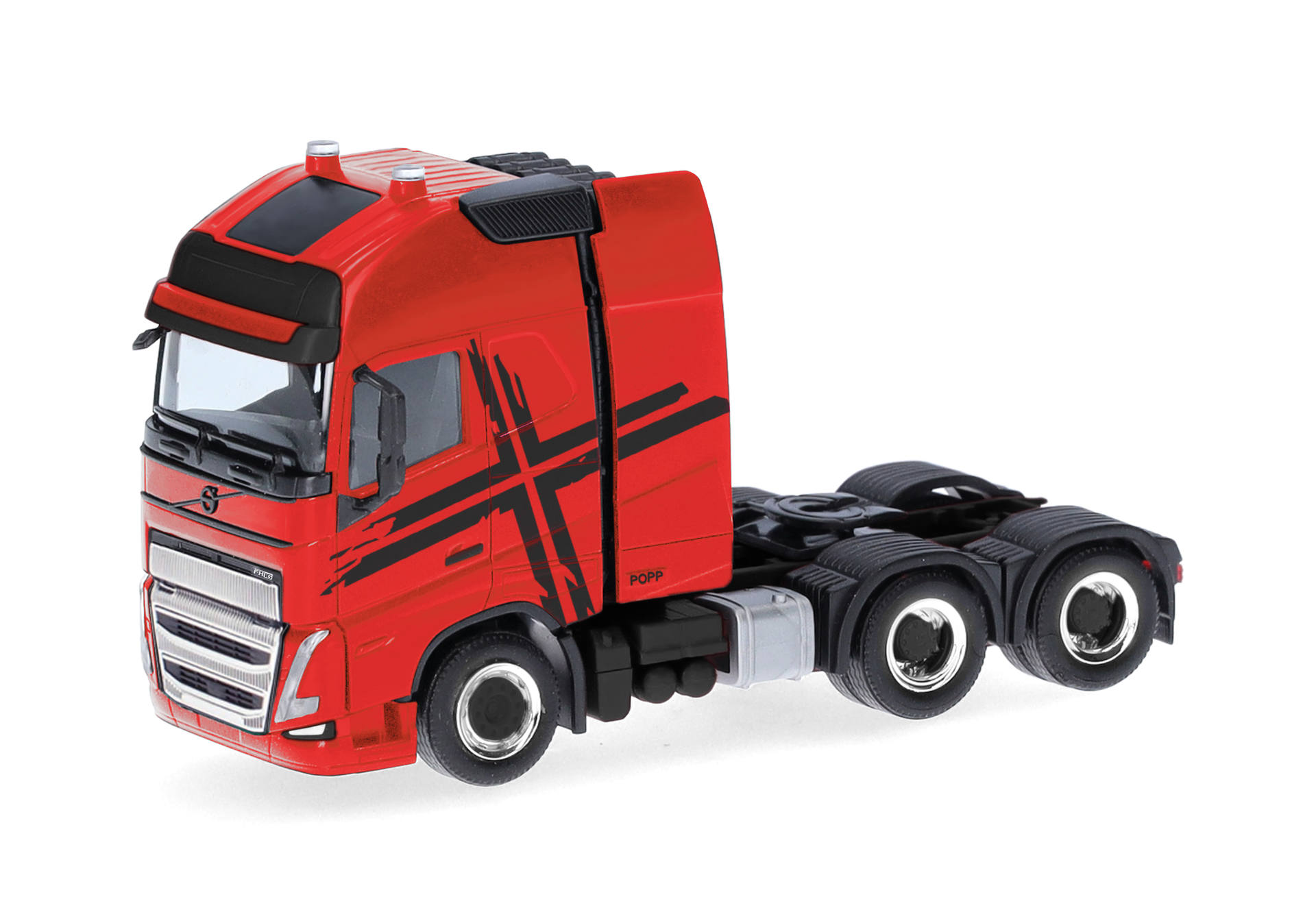 Volvo FH 16 GL XL 2020 Zugmaschine mit Schwerlastturm 3achs, rot-schwarz