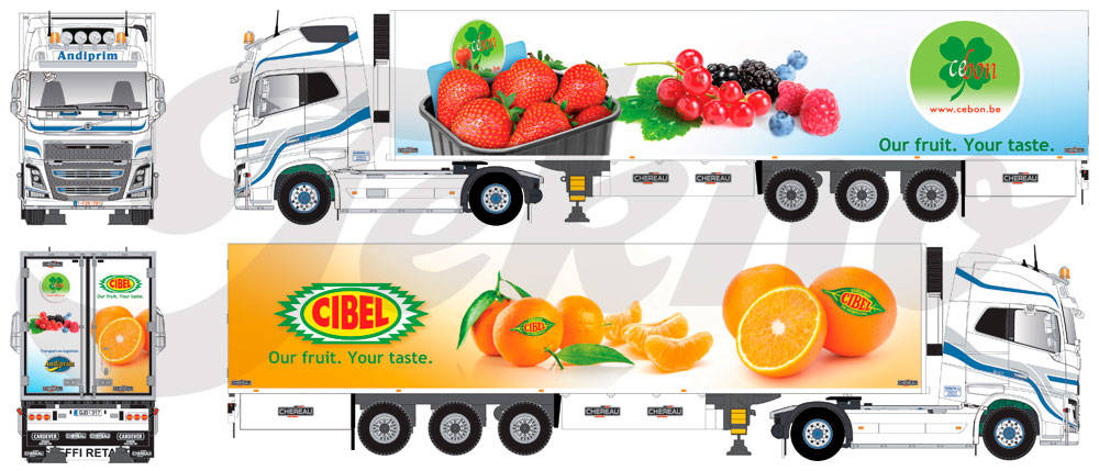 Volvo FH XL Globetrotter Kühlkoffer-Sattelzug "Andiprim"
