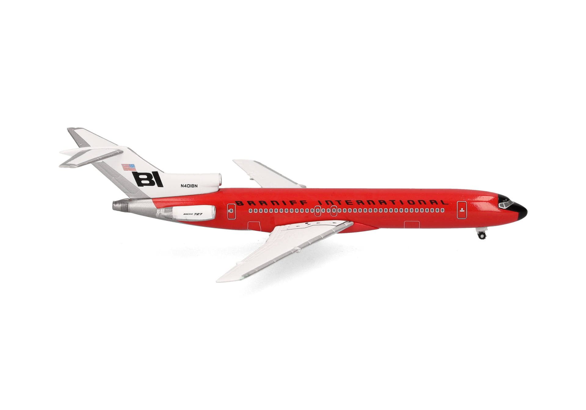 Braniff International Boeing 727-200 - Solid Red – N401BN