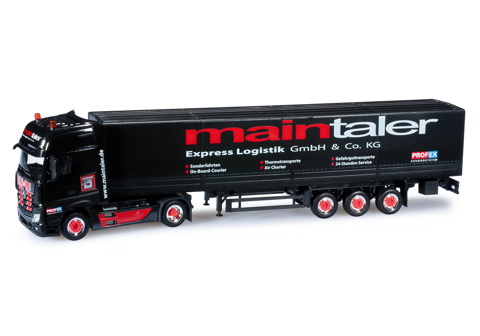 Mercedes-Benz Actros Gigaspace canvas semitrailer "Maintaler"