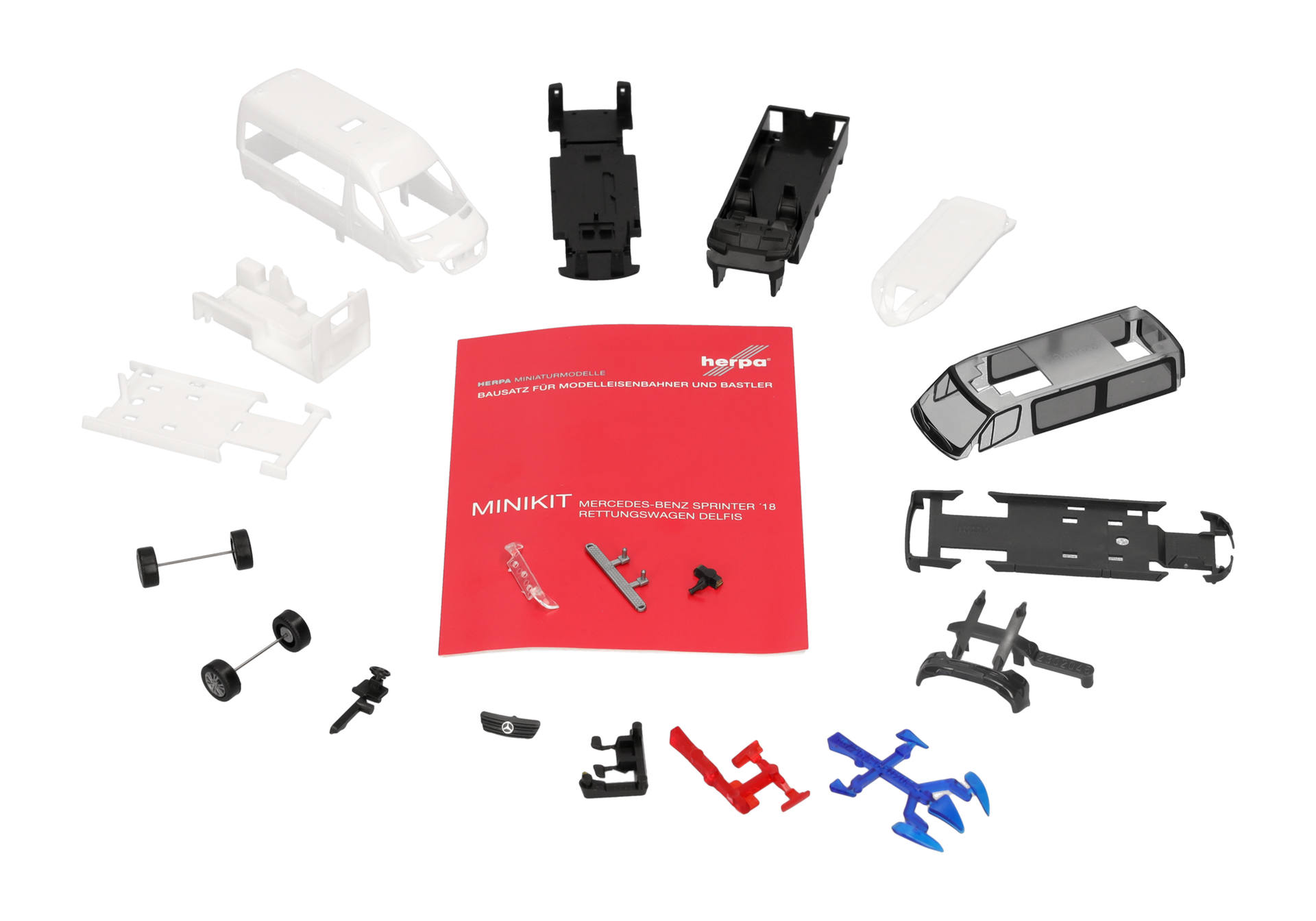 Herpa MiniKit: Mercedes-Benz Sprinter '18 rescue vehicle Delfis, white (1 piece)