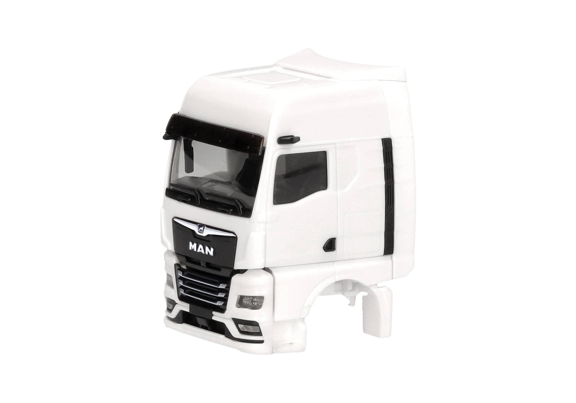 truck, cab, white, front grille, model toy