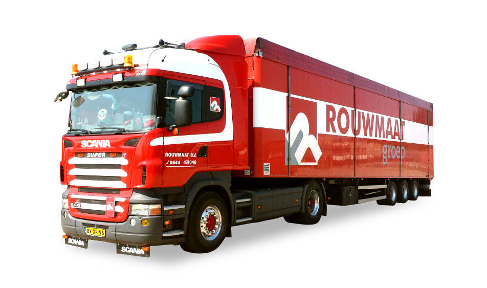Scania R HL walking floor semitrailer "Rouwmaat"