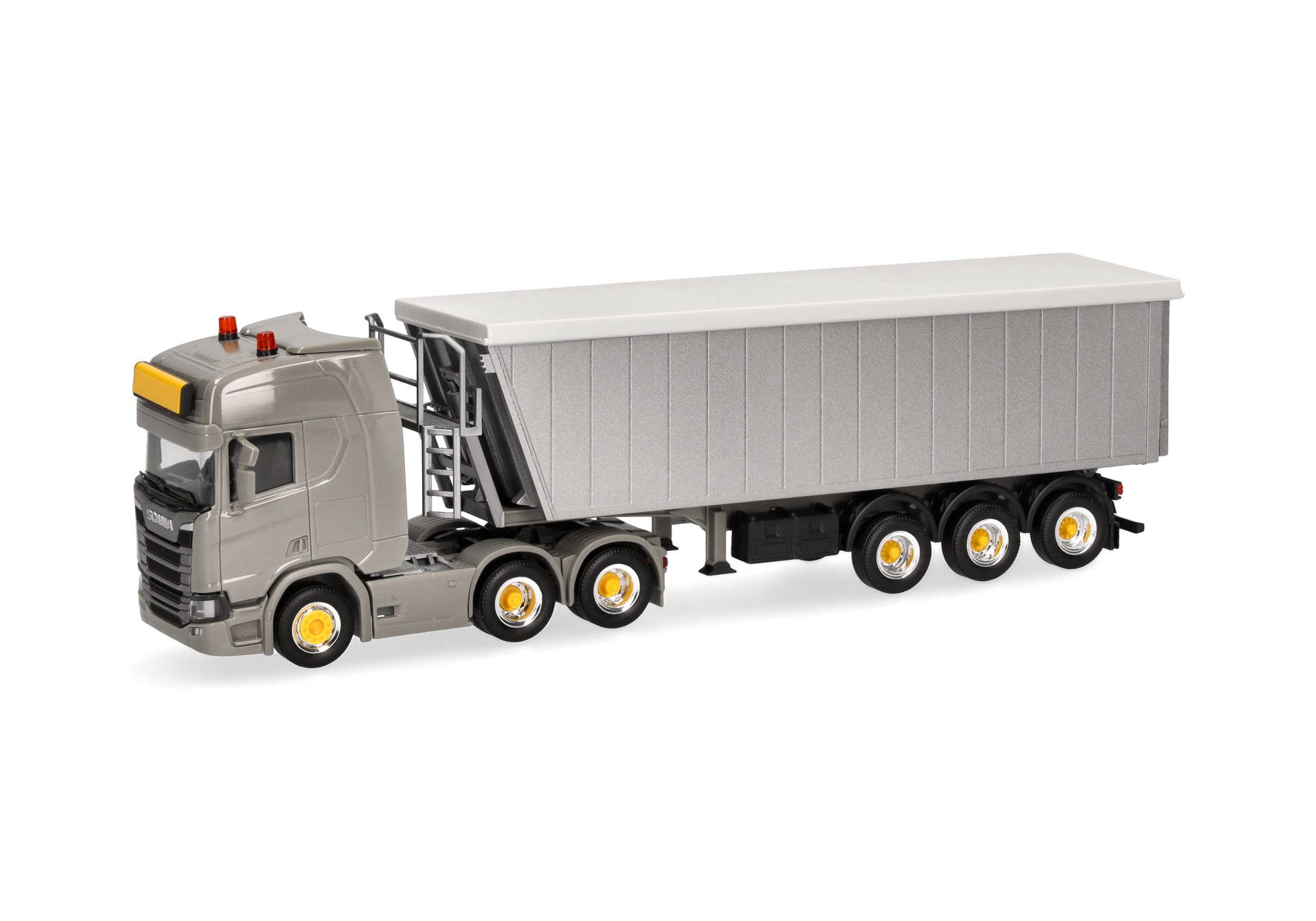 Scania CR20 HD Stöffelliner semitrailer, grey