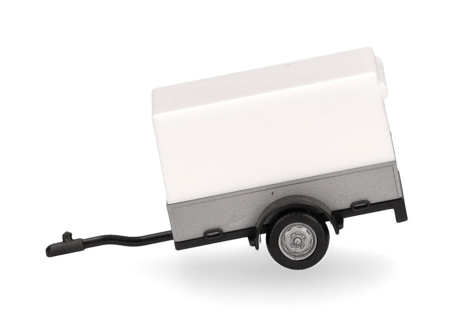 Canvas trailer for passenger cars 1-axle, white