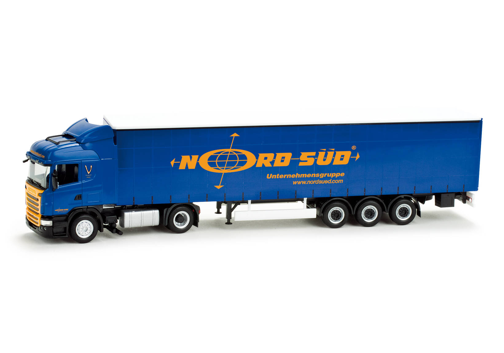 Scania R 09 HL Gardinenplanen-Sattelzug "Nord-Süd"