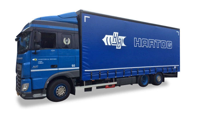 DAF XF Euro 6 SC curtain canvas semitrailer "Hartog & Bikker"