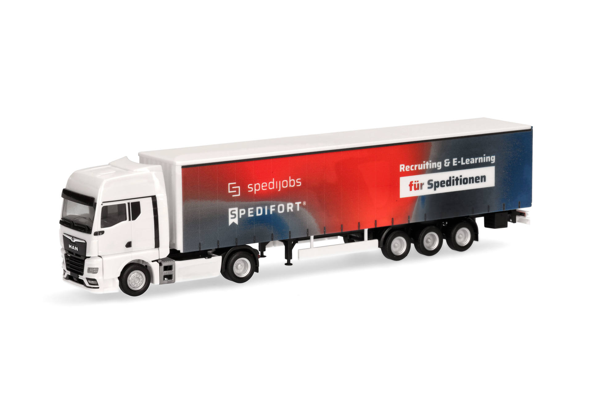 MAN TGX GX curtain canvas semitrailer "Spedijobs Spedifort" (Express)