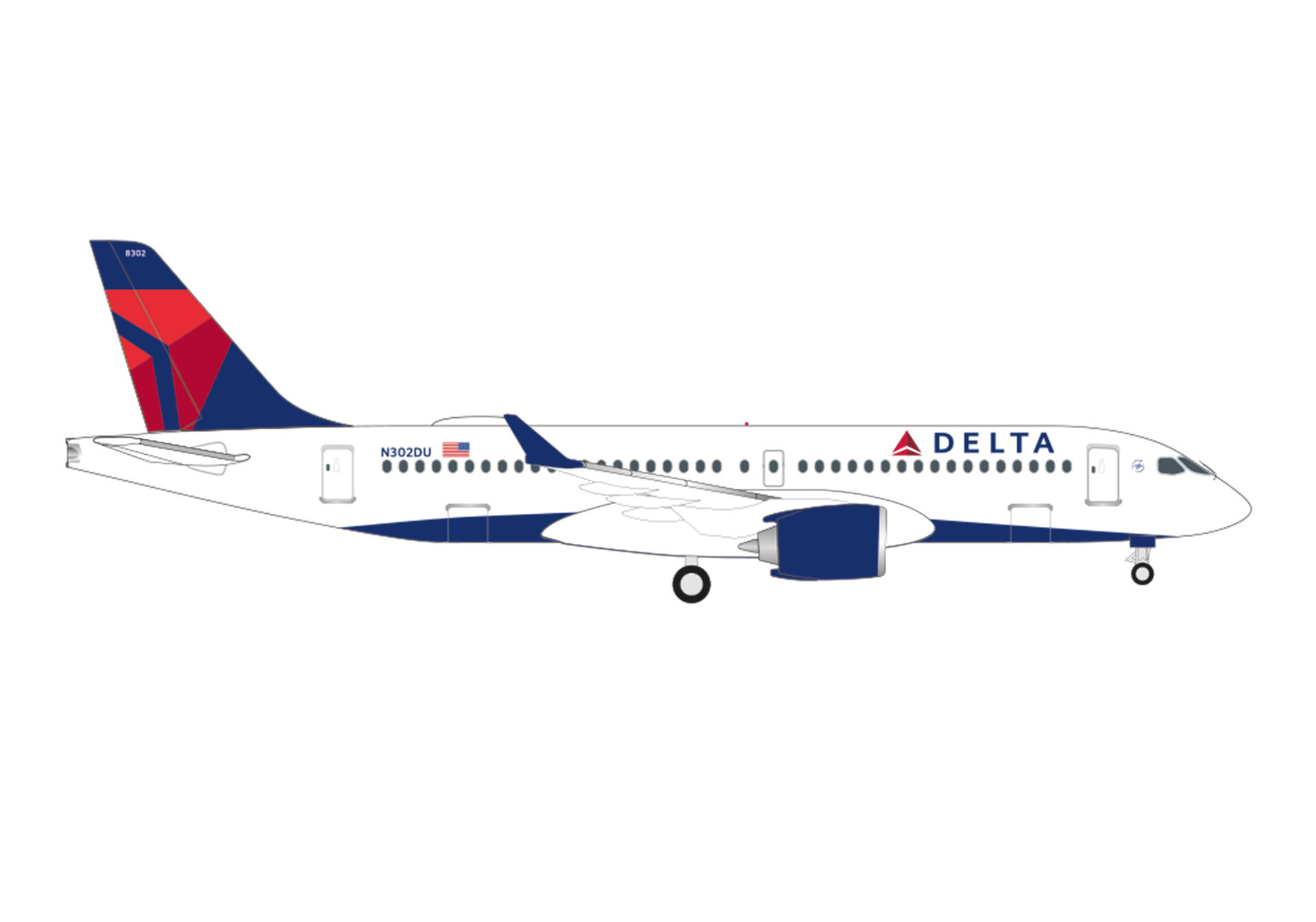 Delta Air Lines Airbus A220-300 – N302DU